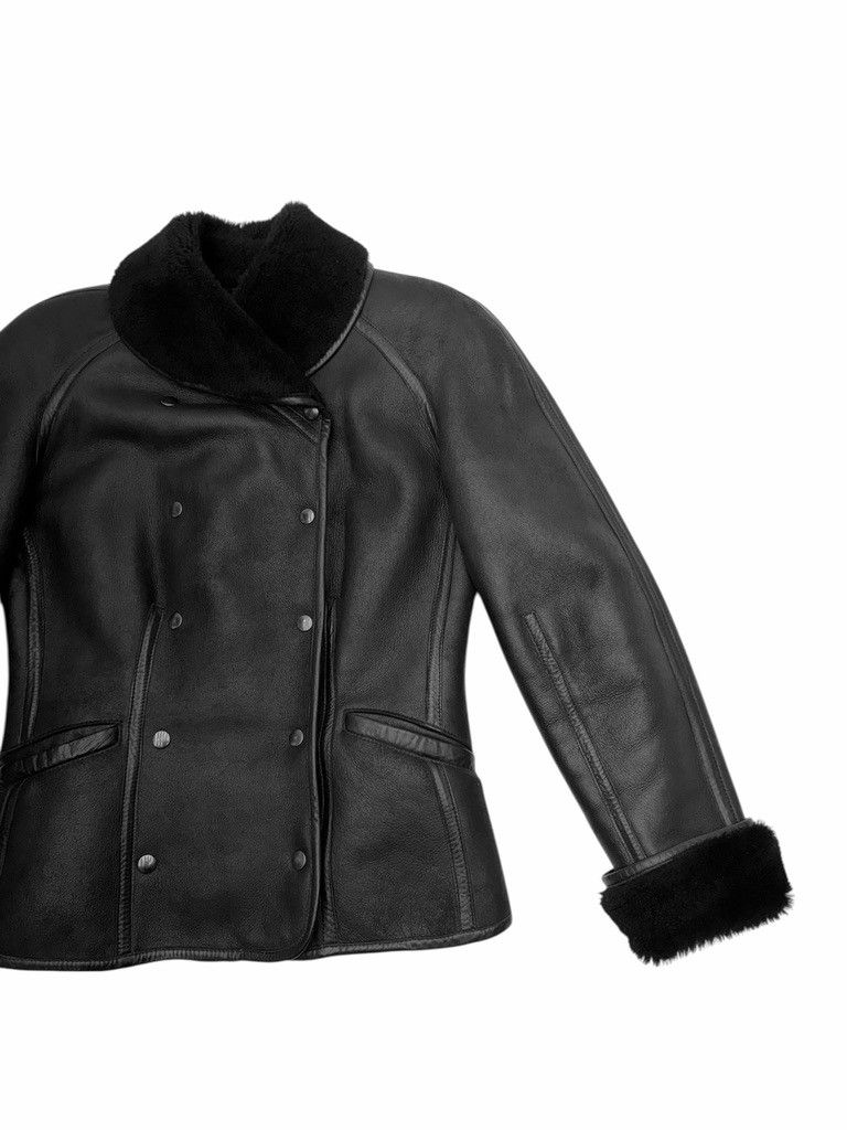 Kenzo Kenzo Black Shearling Leather Jacket Size M / US 6-8 / IT 42-44 - 4 Thumbnail