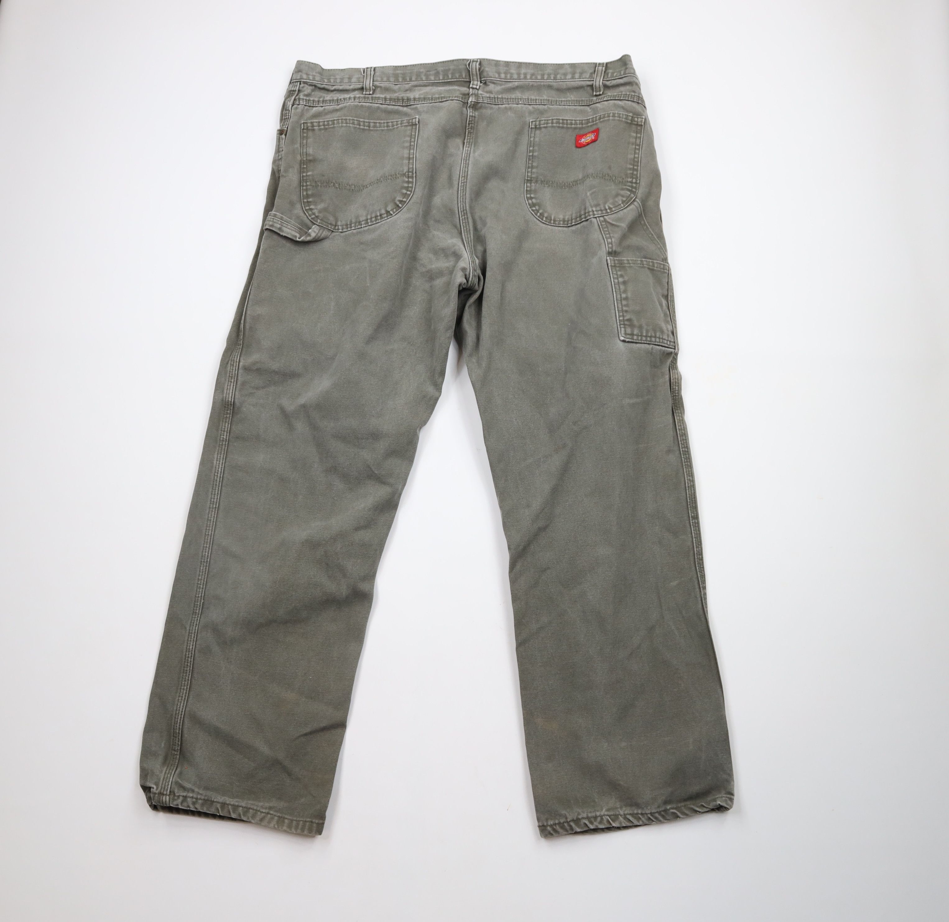 Dickies × Vintage Vintage 90s Dickies Out Wide Leg Canvas Dungaree Pants Green Size US 42 / EU 58 - 8 Thumbnail