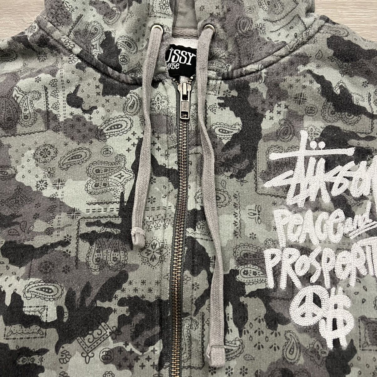 Stussy Stussy Peace and Prosperity Camo Zip Up Hoodie Size US XL / EU 56 / 4 - 5 Thumbnail