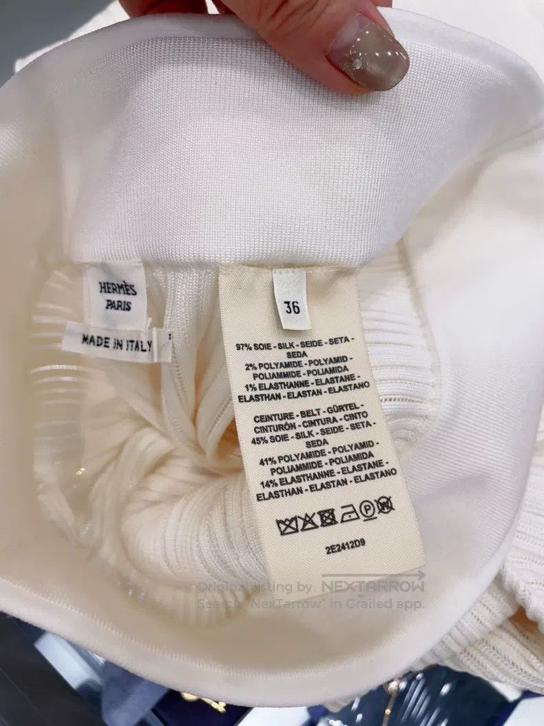 Hermes Hermes White T-shirt Size 24" / US 00 / IT 34 - 3 Thumbnail