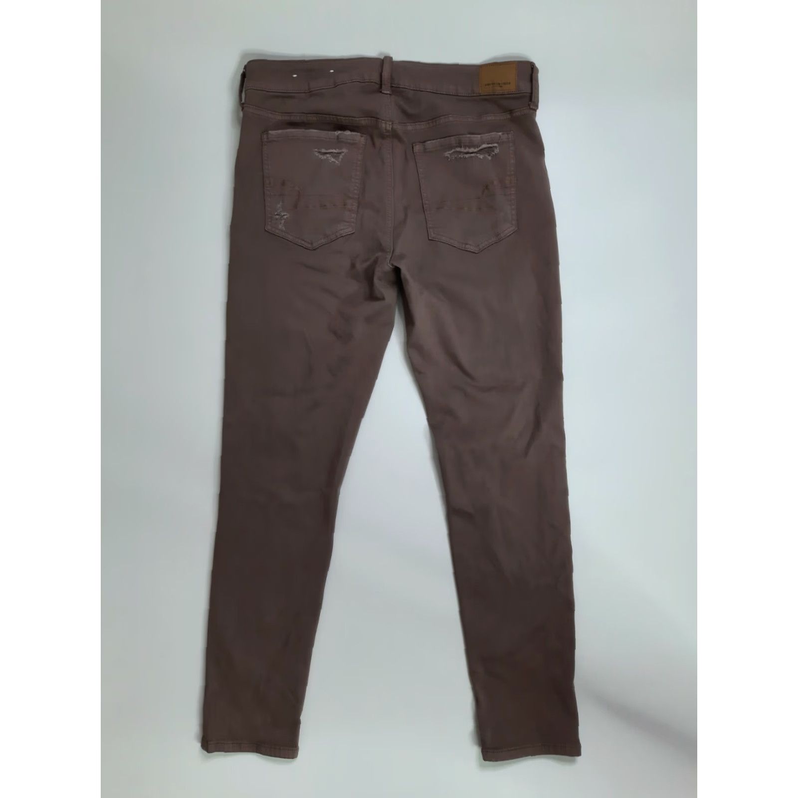 American Eagle Outfitters VINTAGE American Eagle Jeans Size 14 Reg Jeggings Stretch Skinny Mauve Distressed Size 36" / US 14 / IT 50 - 5 Thumbnail