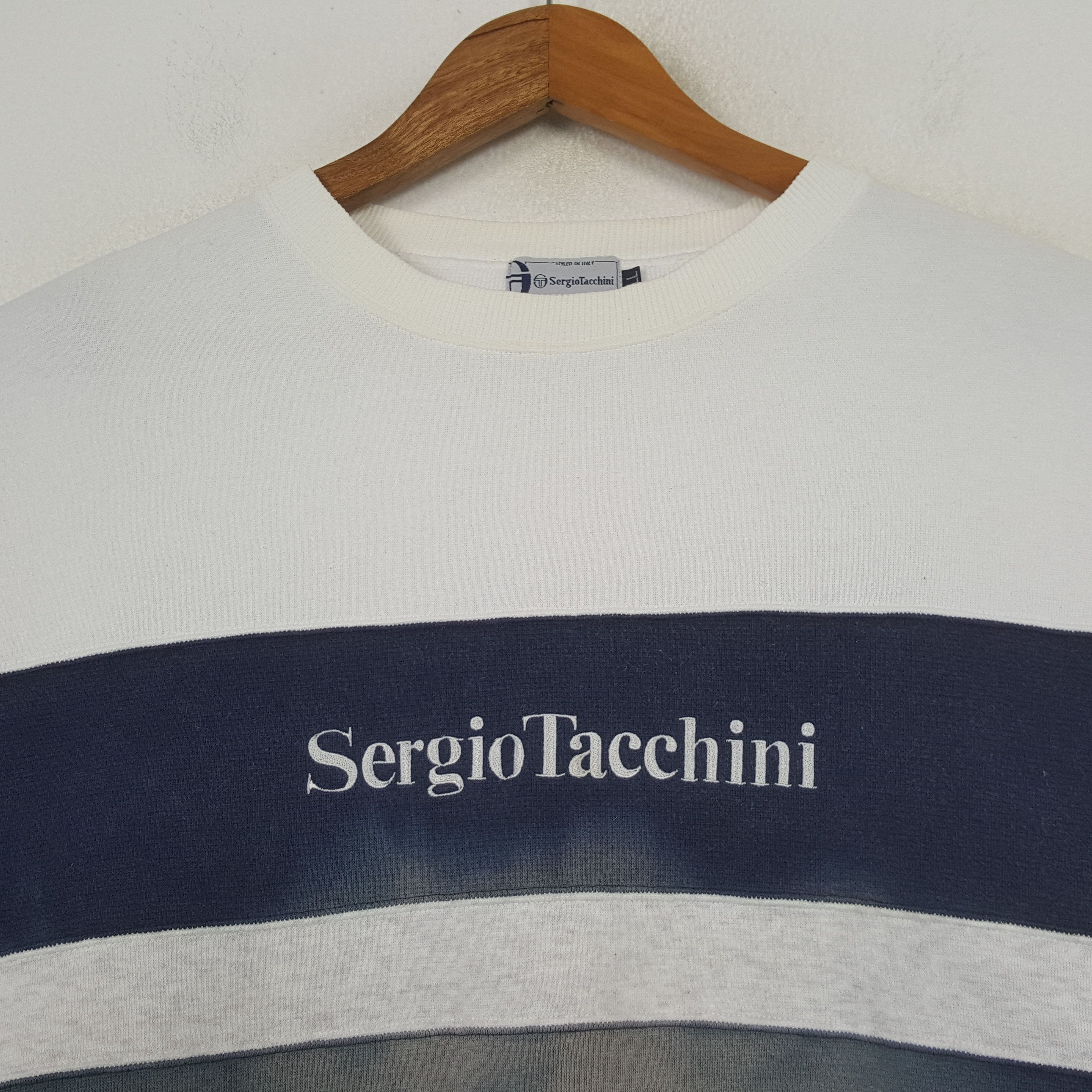 Sergio Tacchini × Vintage Vintage SERGIO TACCHINI Sportswear Brand Sweatshirt C293N18 Size US XL / EU 56 / 4 - 2 Thumbnail