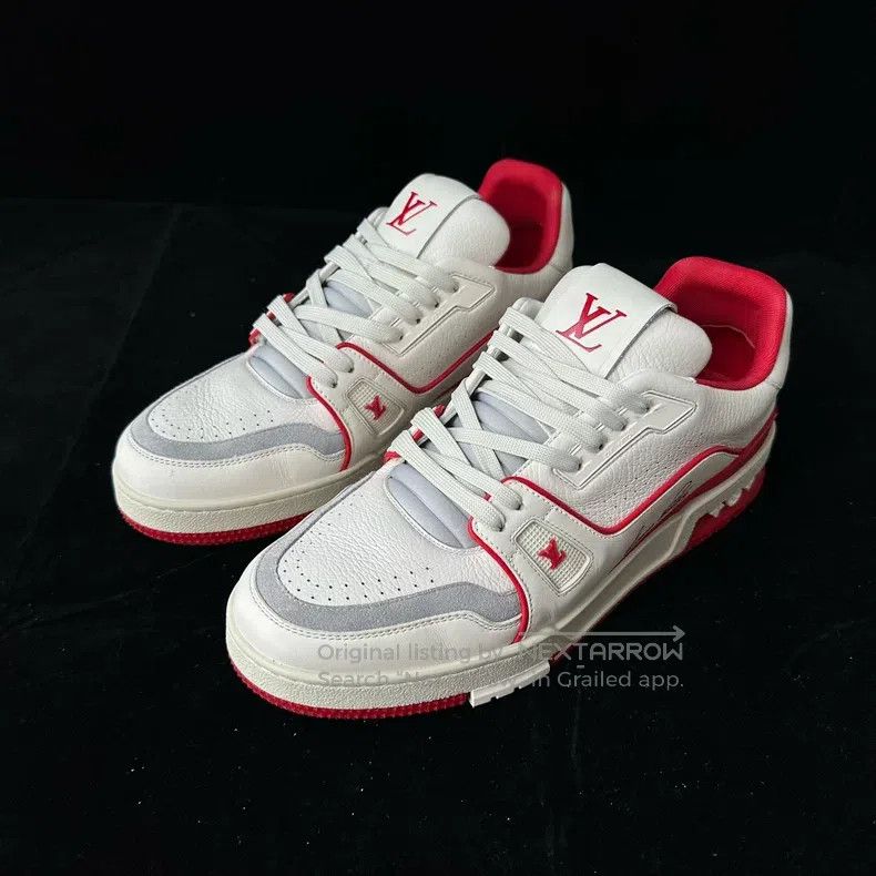 Louis Vuitton Louis Vuitton Trainer White and Red Patchwork Shoes Size US 8.5 / EU 41-42 - 1 Thumbnail