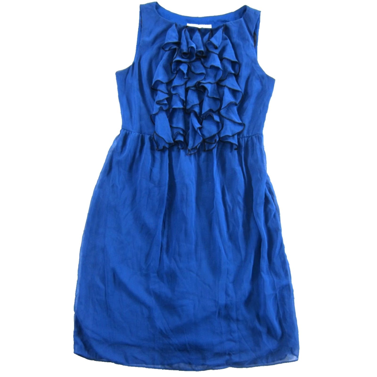Vintage VINTAGE Another Thyme Blue Ruffle Sleeveless Sheath Tank Dress Women Size 8 Size M / US 6-8 / IT 42-44 - 2 Thumbnail