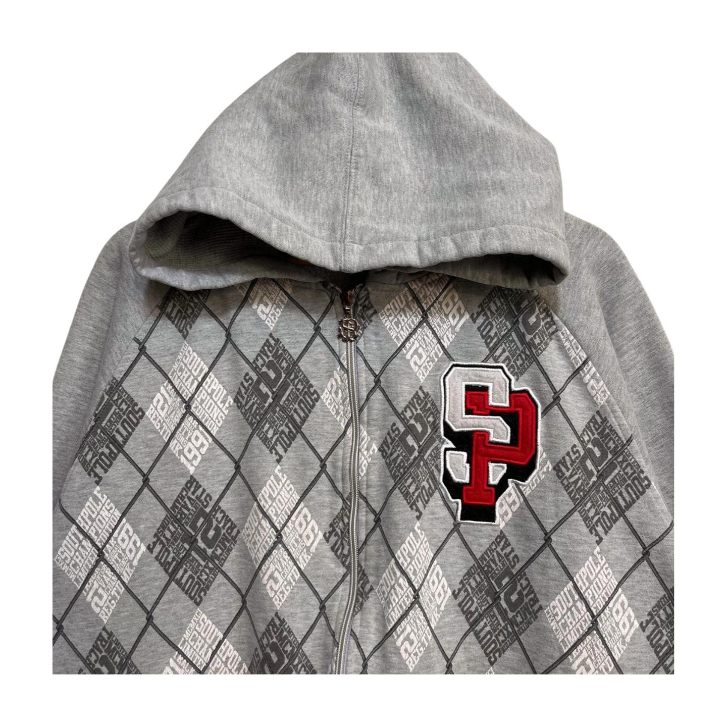 Southpole × Vintage Vintage Y2K South Pole Zip Up Hoodie XL Wire Fencing Print Size US 36 / EU 52 - 2 Thumbnail