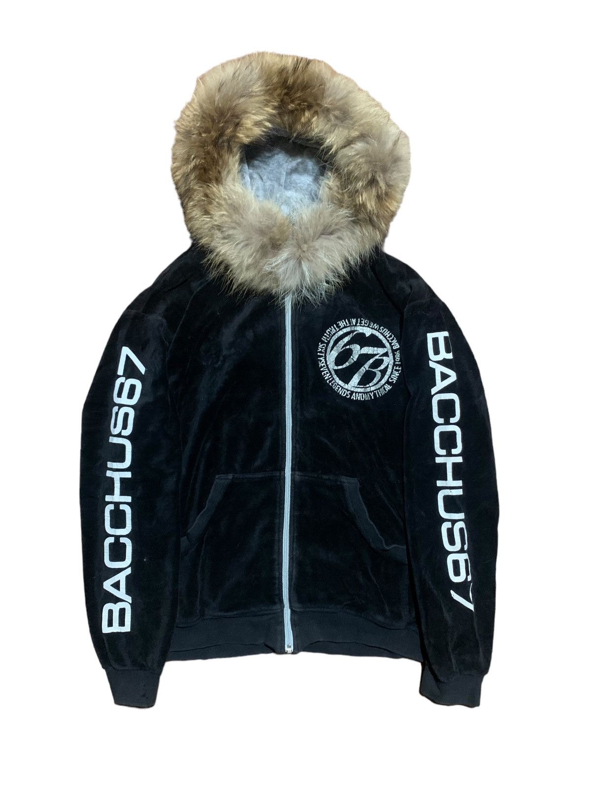 If Six Was Nine × Japanese Brand × Le Grande Bleu (L.G.B.) M Board poem velvet boxy fur hoodie lgb yasuyuki ishii style Size US M / EU 48-50 / 2 - 2 Thumbnail