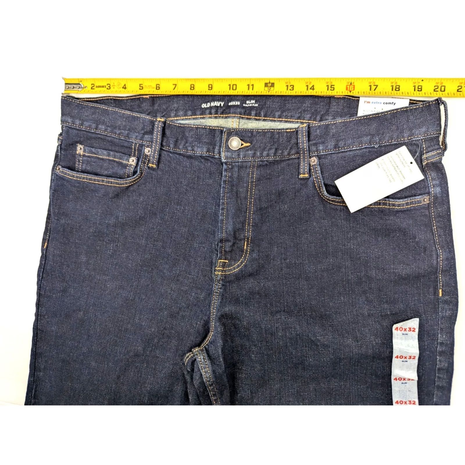 Old Navy Old Navy Jeans Men 40x32 Slim Straight Leg Blue Denim Stretch 5-Pocket Regular Waist Size 40 Adult Mens Denim Jeans Size US 40 / EU 56 - 6 Thumbnail