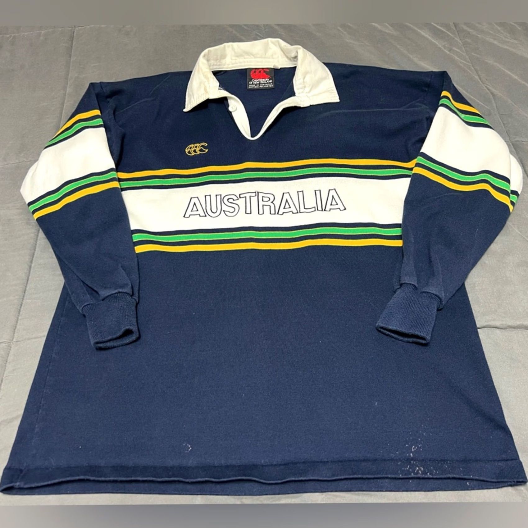 Vintage VINTAGE Canterbury of New Zealand Australia Polo Rugby Shirt Mens Large Blue 90s Size US L / EU 52-54 / 3 - 2 Thumbnail