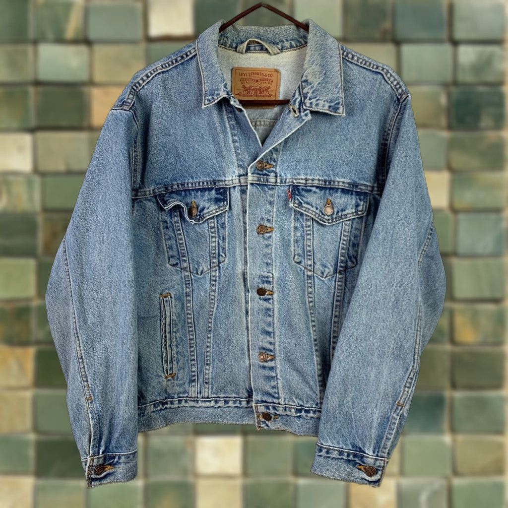 Levi's VINTAGE Levi's 527 Trucker Jacket Mens M 1990s Blue Denim Rockabilly USA Size US M / EU 48-50 / 2 - 1 Thumbnail