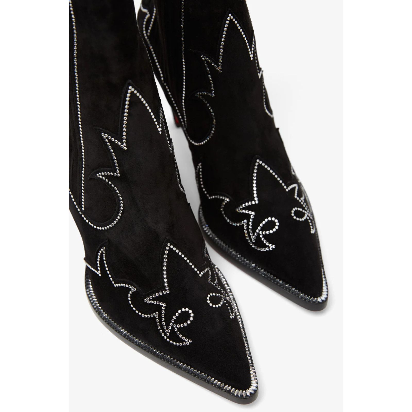 Christian Louboutin Christian Louboutin Santigag Strass Black Suede Boot 36 Size US 5 / IT 35 - 7 Thumbnail