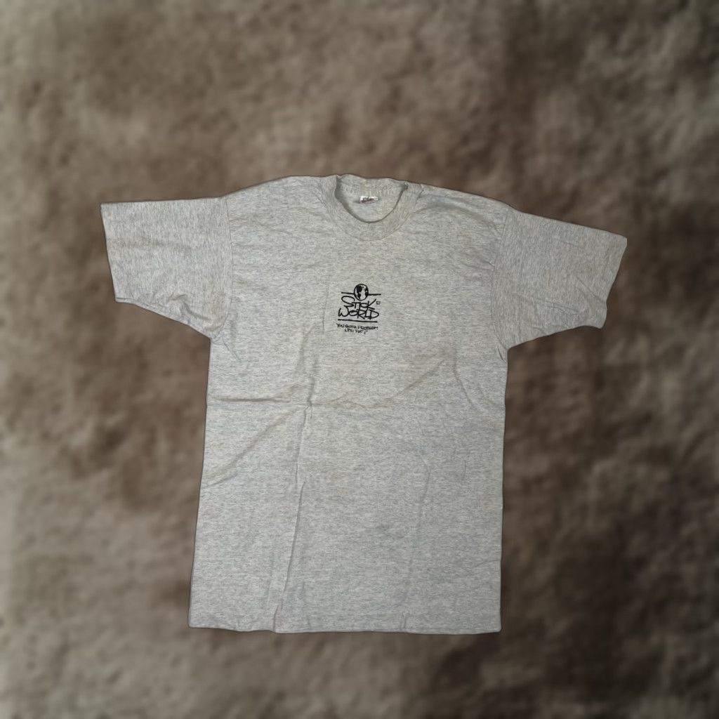 Vintage VINTAGE Stick World T-Shirt Gray Crew Neck Short Sleeve Women’s Girls? Size US L / EU 52-54 / 3 - 1 Thumbnail