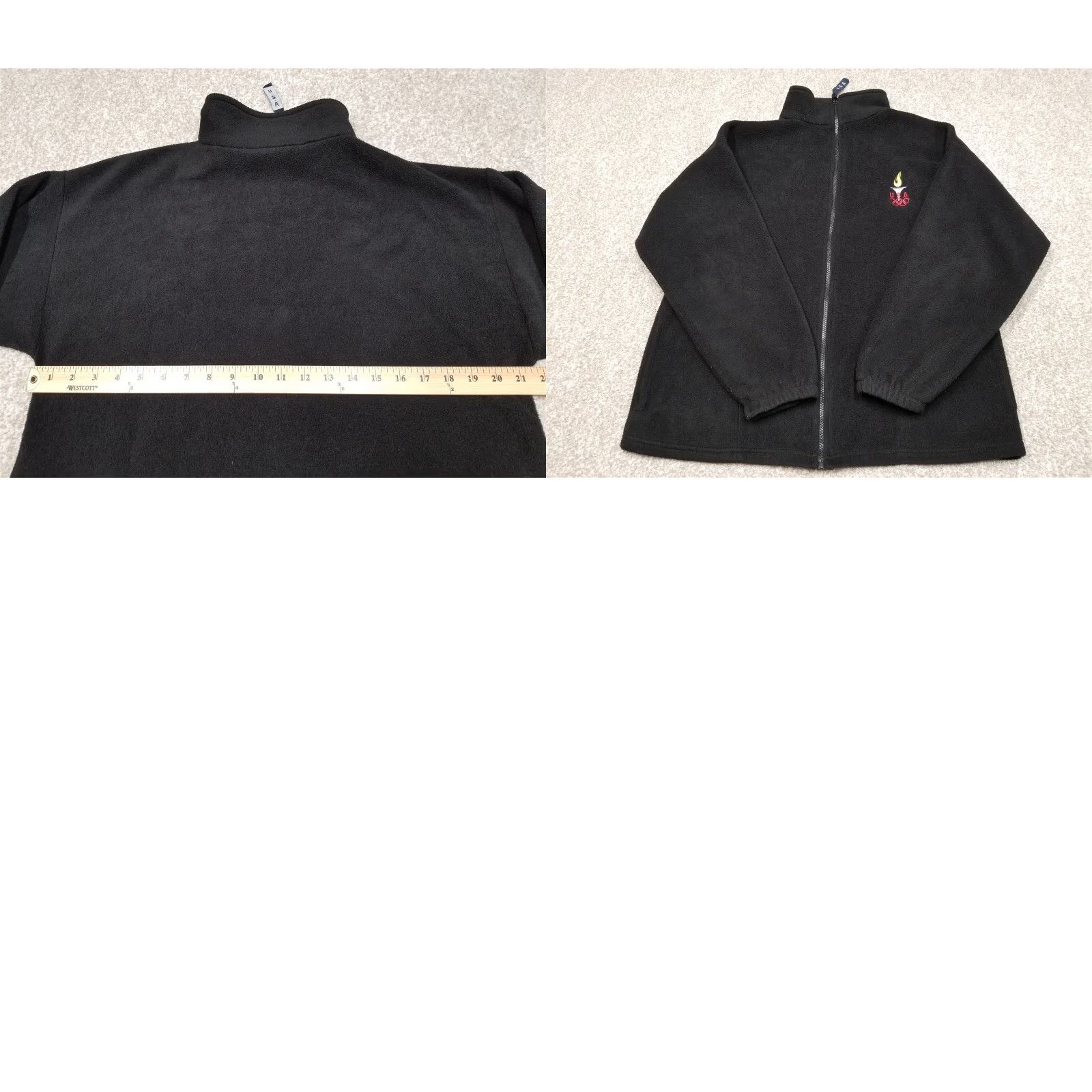Vintage VINTAGE Olympic USA Fleece Jacket Mens Large Black Polyester Full Zip Casual USA Size US L / EU 52-54 / 3 - 8 Thumbnail