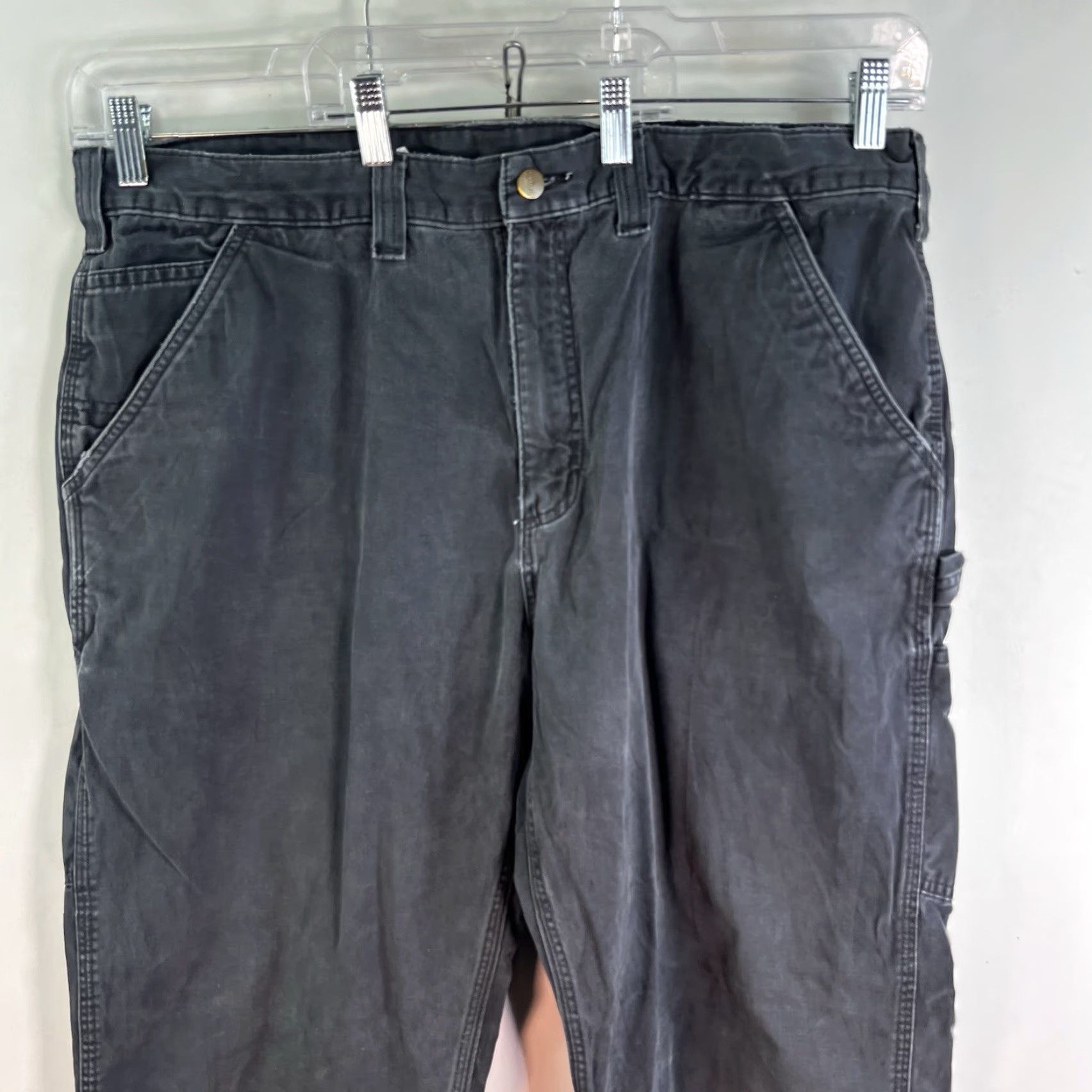 Carhartt VINTAGE Carhartt Carpenter Relaxed Work Pants Mens Size 40 X32 Black Canvas 90s Grunge Size US 40 / EU 56 - 2 Thumbnail
