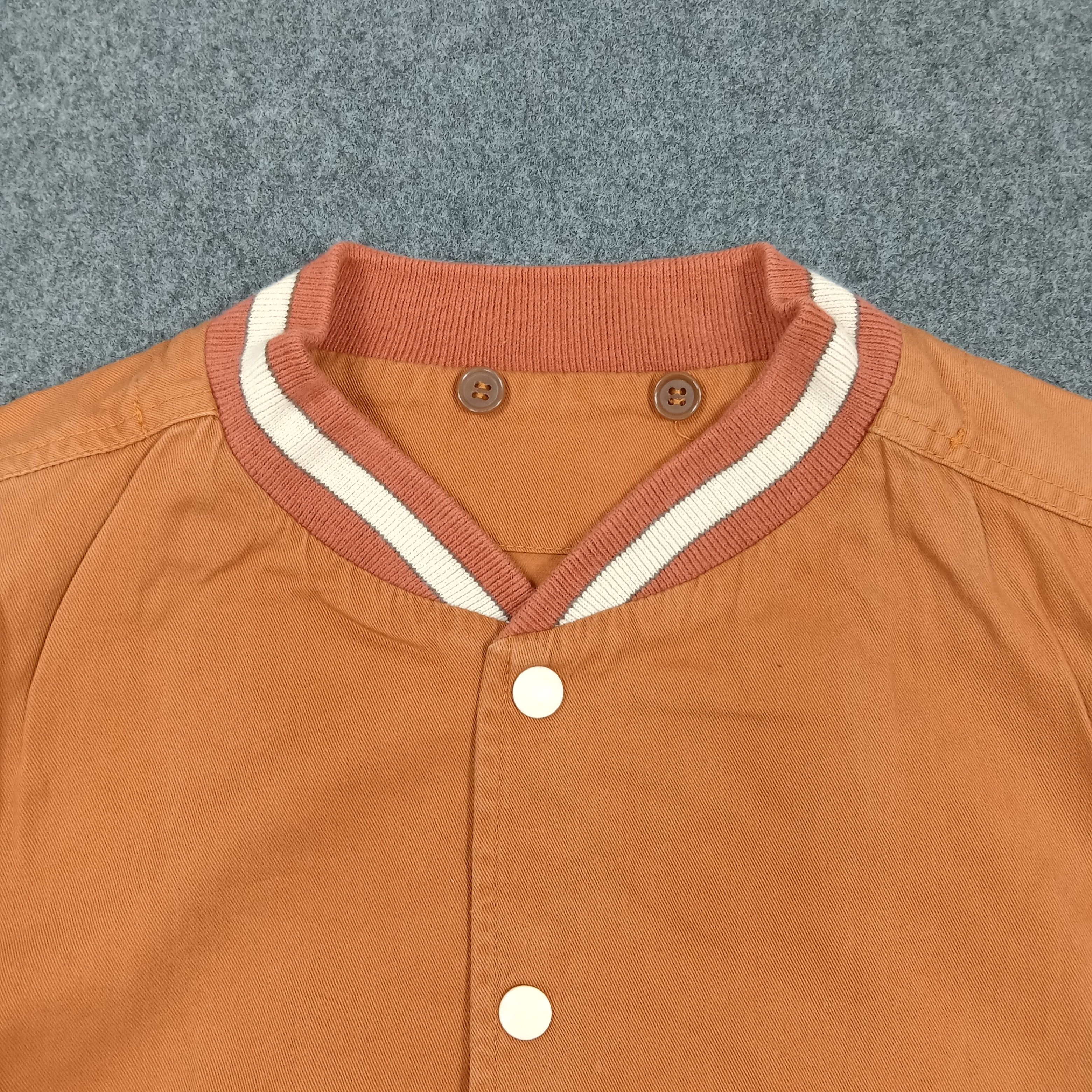 45rpm Rare 45RPM Studio Japan Varsity Orange Bomber Jacket C288N8 Size US L / EU 52-54 / 3 - 5 Thumbnail