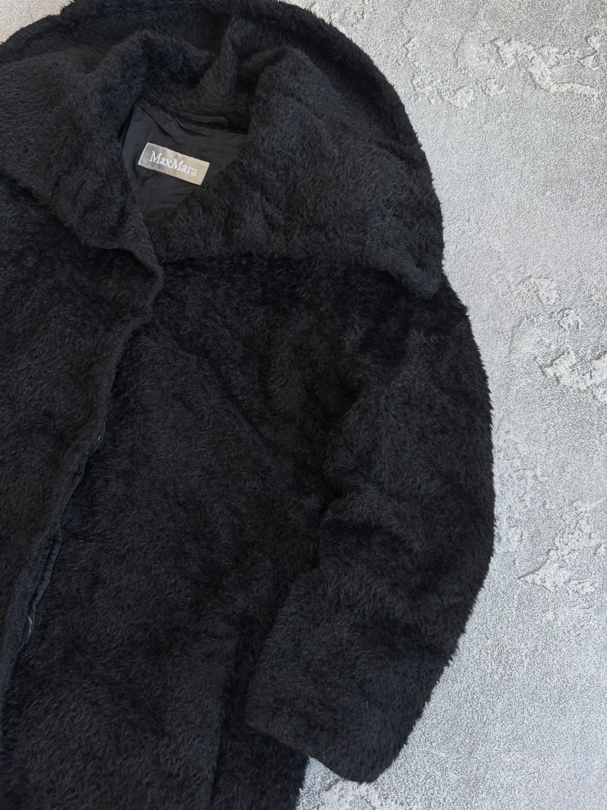 Max Mara × Weekend Max Mara Max Mara USA12/GB14 black alpaca/wool coat button up jacket Size XL / US 12-14 / IT 48-50 - 7 Thumbnail