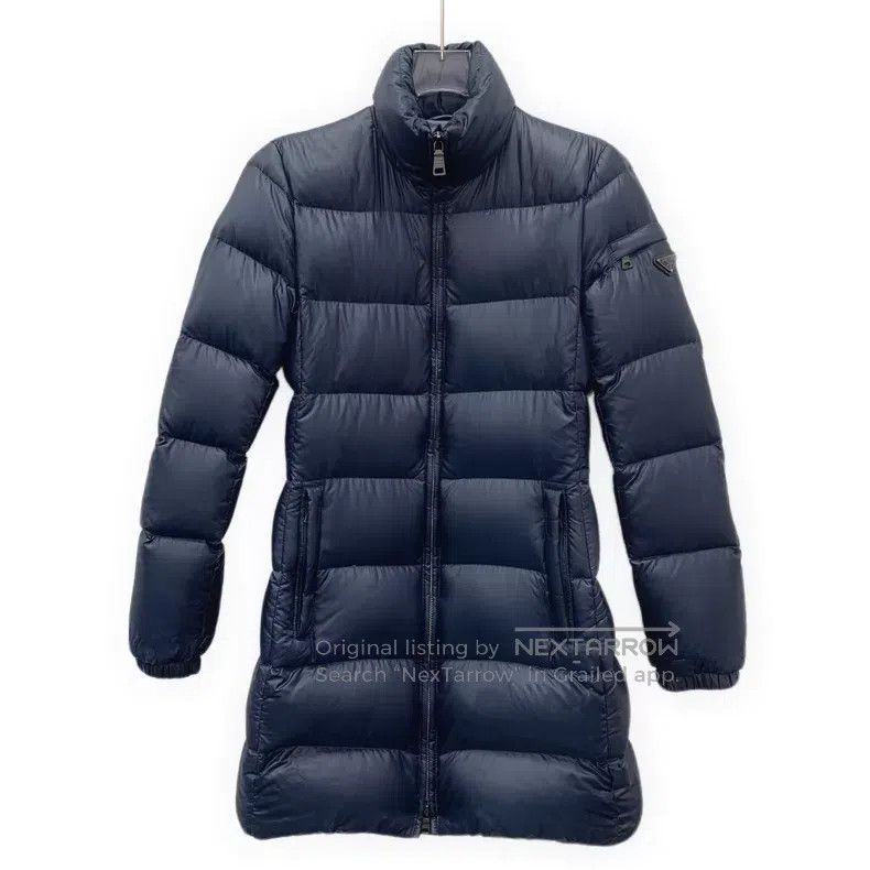 Prada Prada Dark blue triangle stand-up collar zipper long-sleev Size XS / US 0-2 / IT 36-38 - 1 Thumbnail