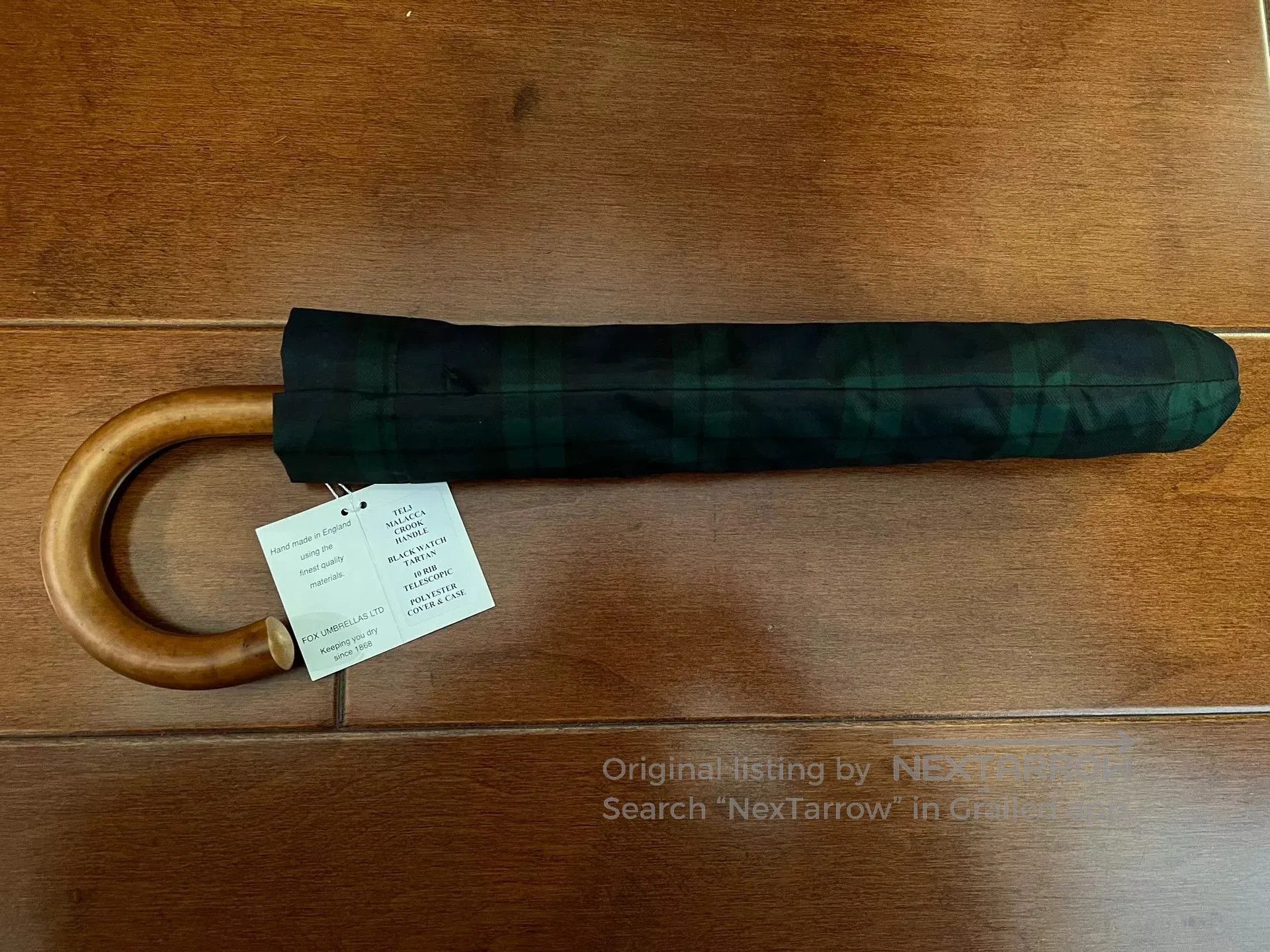 Fox Brothers Fox Umbrellas Scottish Green Tartan Folding. Size ONE SIZE - 2 Thumbnail