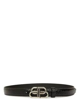 Balenciaga o1la1rc1a0724 Size: OS / BB Thin Belt in Black Size ONE SIZE - 4 Thumbnail