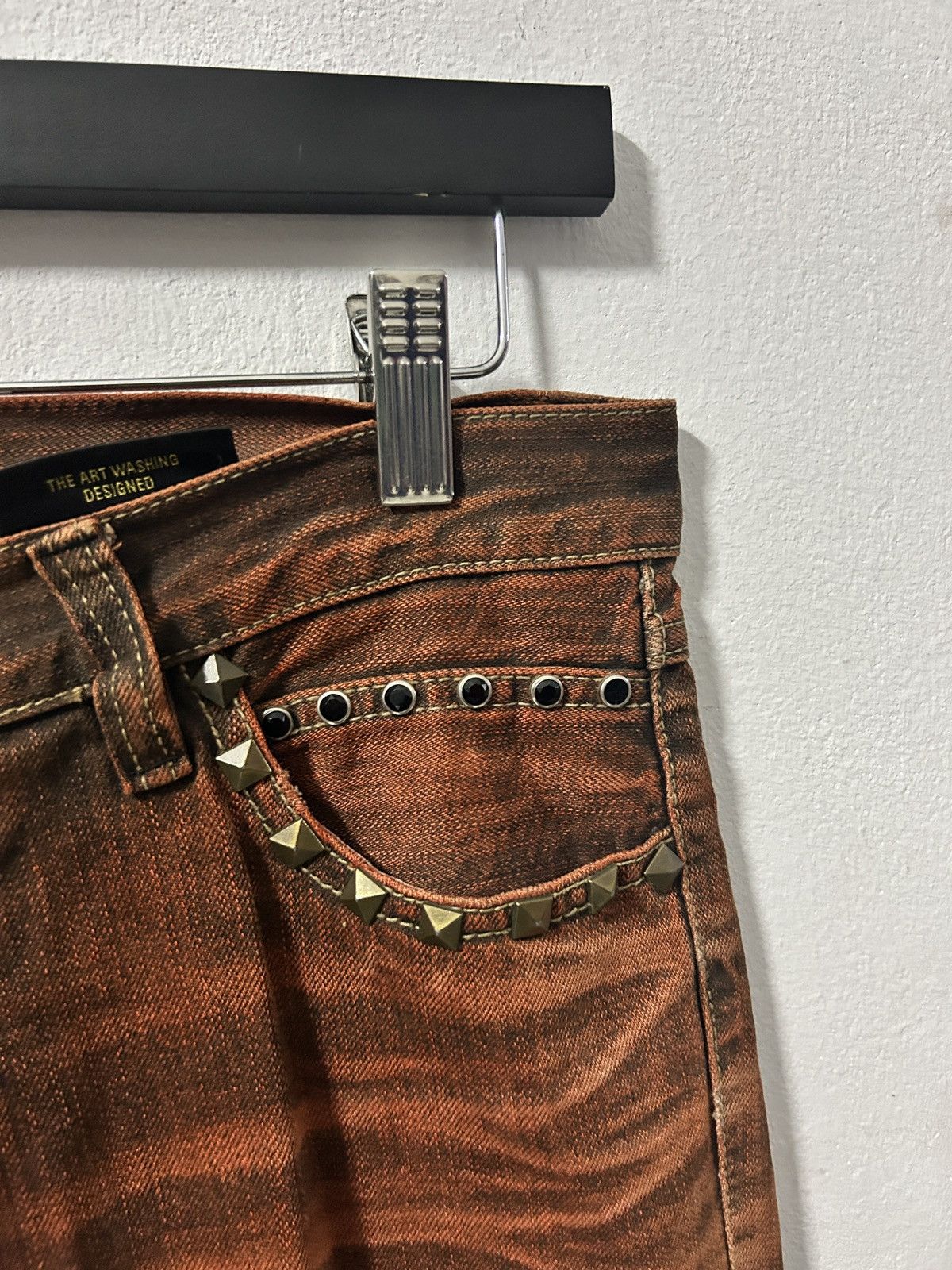 If Six Was Nine Whiskered faded Gasoline blue mudwash punk jeans lgb Size US 29 - 4 Thumbnail