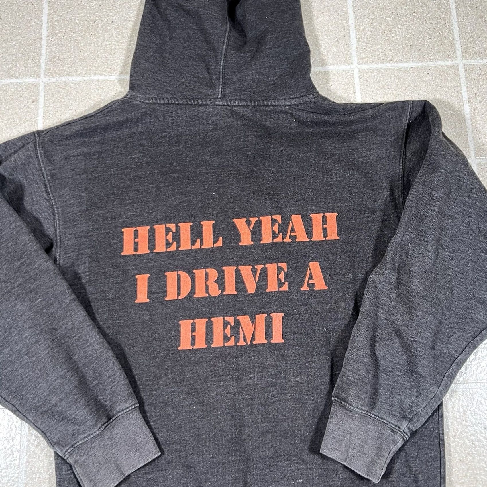 Vintage VINTAGE Hemi Mopar “Hell Yeah I Drive A Hemi“ Hoodie Pullover Sz M Grey Mens Size US M / EU 48-50 / 2 - 5 Thumbnail