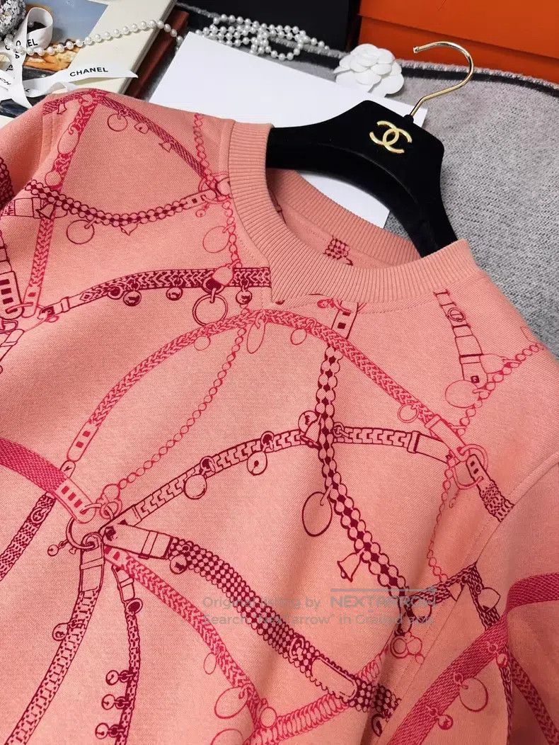 Hermes Hermes Pink Lock Chain Printed Hoodie Dress Size XS / US 0-2 / IT 36-38 - 9 Thumbnail