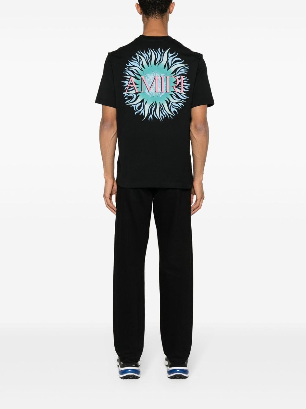 Amiri o1s1wg110625 Logo Sun T-Shirt in Black Size US XL / EU 56 / 4 - 2 Thumbnail