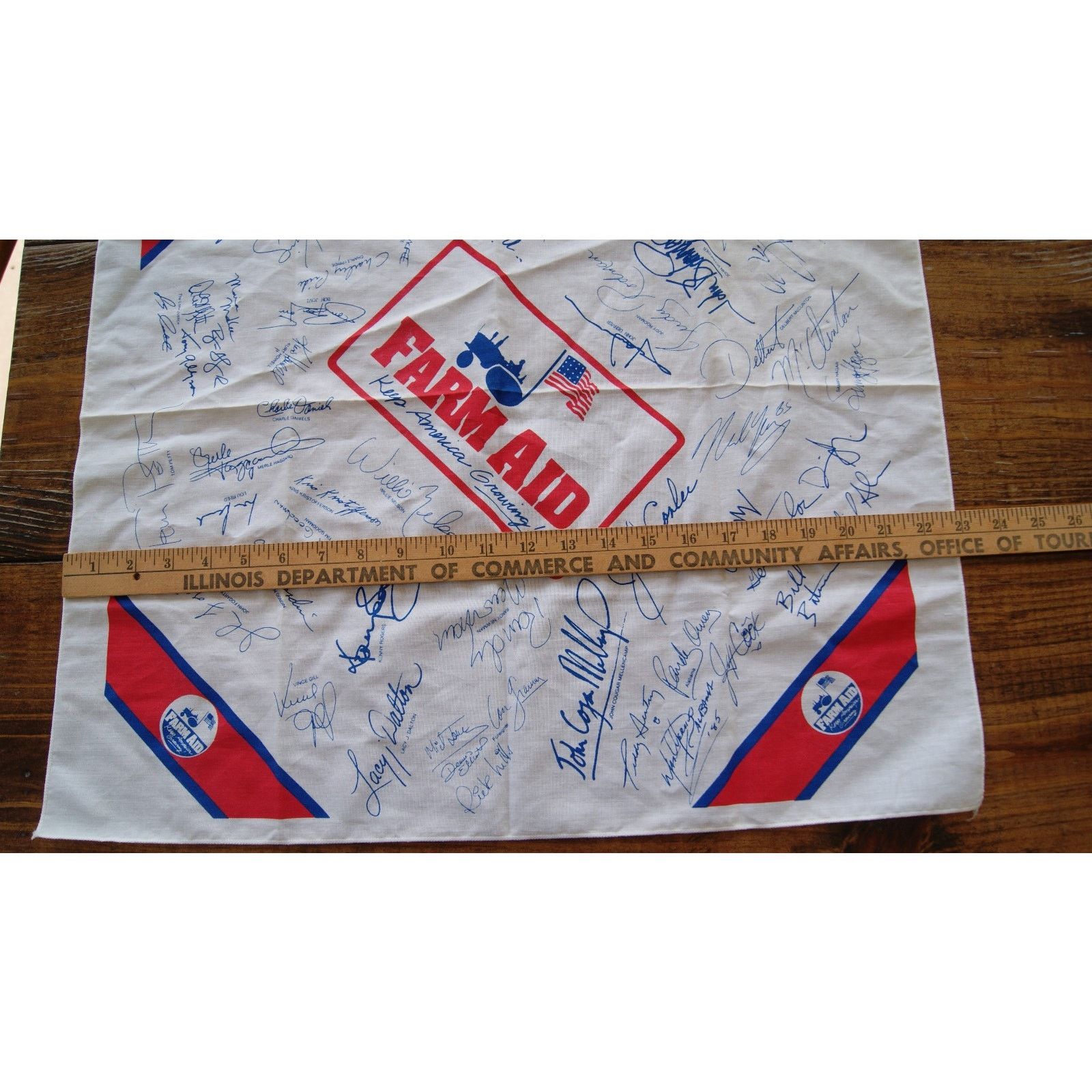 Vintage VTG Farm Printed Autographs Scarf Handkerchief Size ONE SIZE - 7 Thumbnail