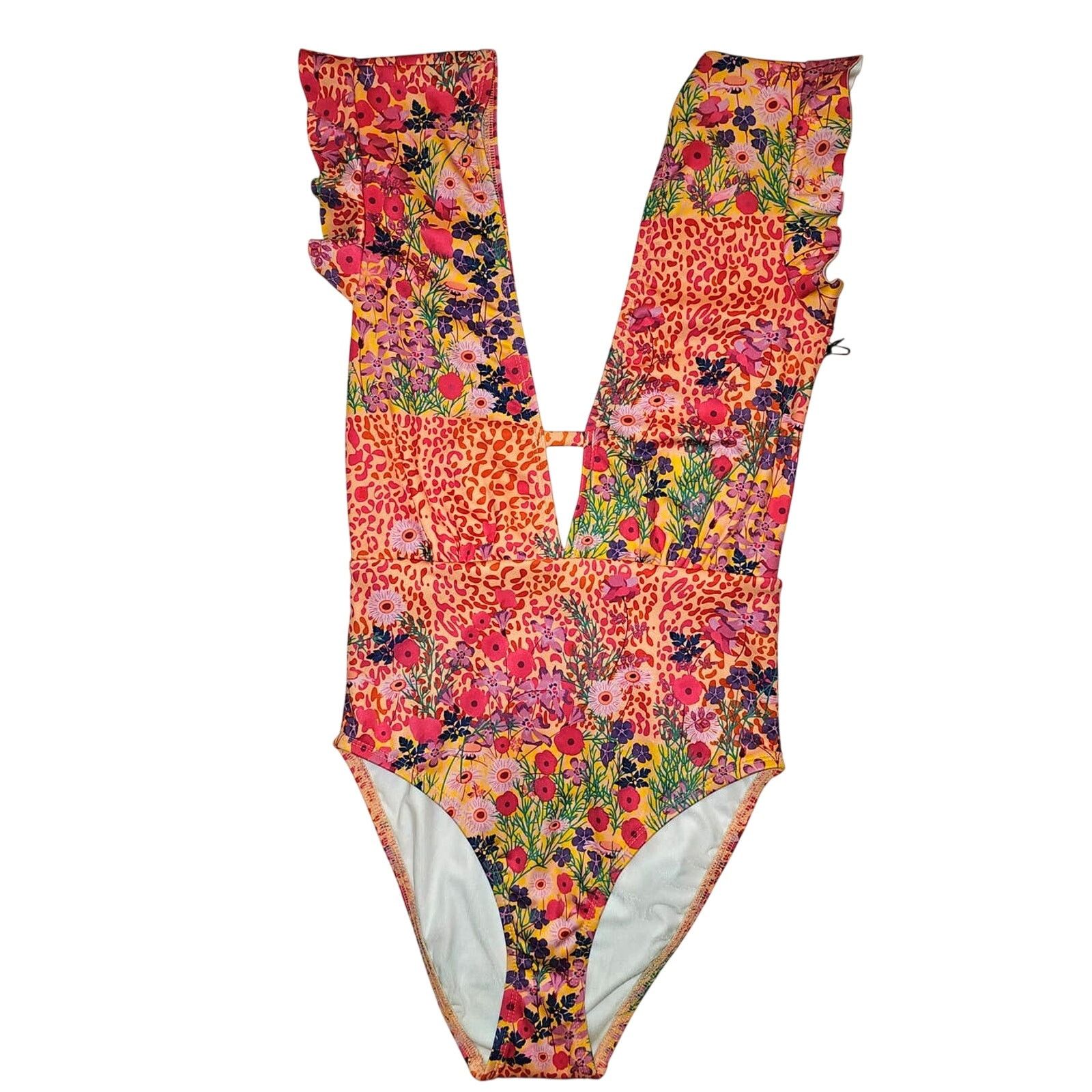 Free People New Beth Richards Sophia One Piece Floral Swimsuit $280 Sz M Size M / US 6-8 / IT 42-44 - 6 Thumbnail