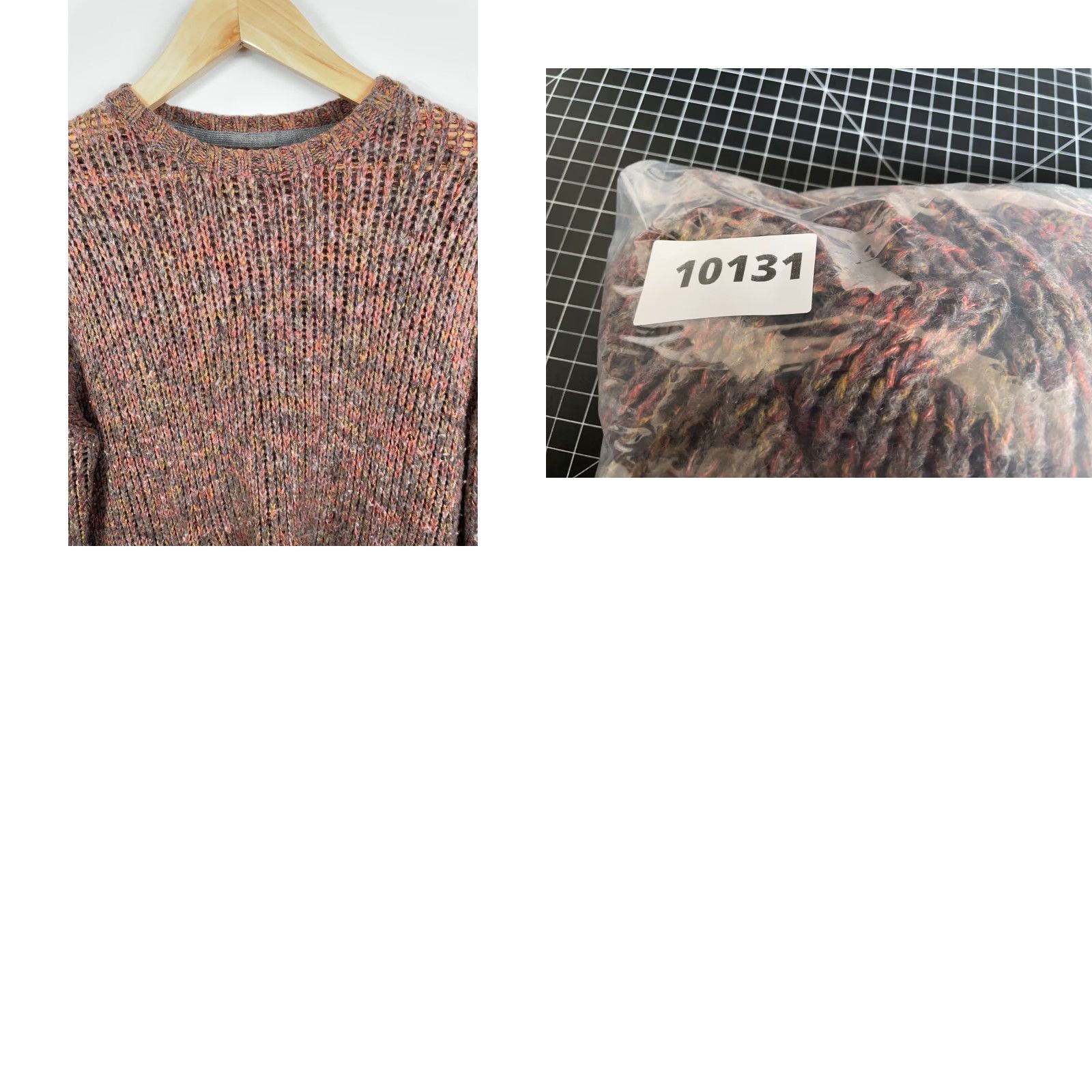 Vintage Wool Mohair Blend Sweater Women's Large Brown Open Knit Pullover Hand Pockets Size L / US 10 / IT 46 - 9 Thumbnail