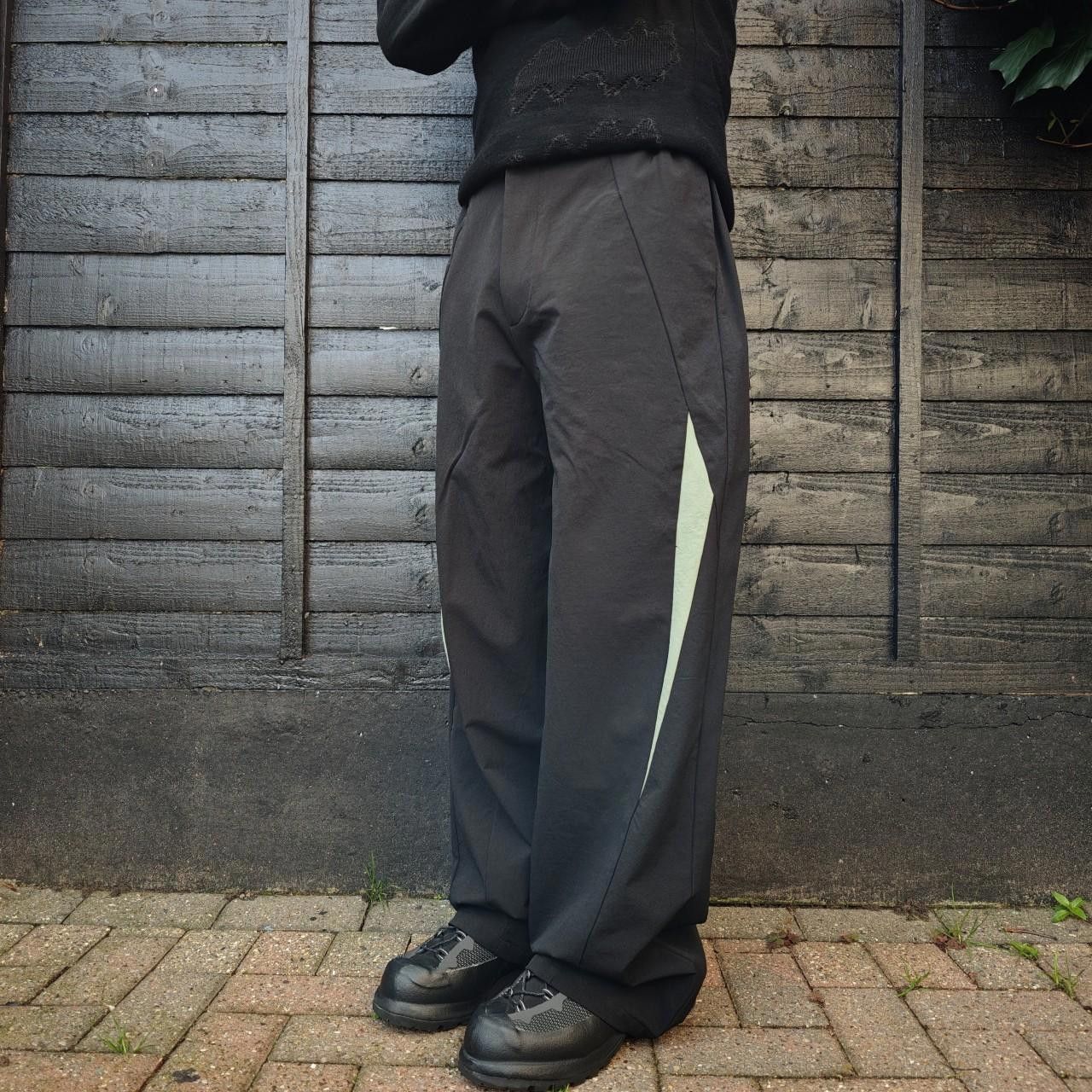Other 49Percent Black/Green Slit Panelled Trousers Size US 32 / EU 48 - 2 Thumbnail