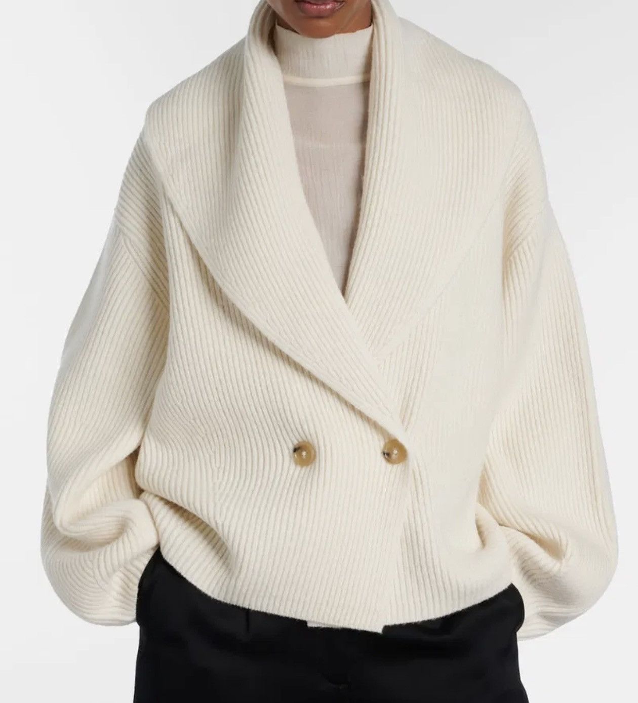 Toteme Cream wool cardigan Size S / US 4 / IT 40 - 7 Thumbnail