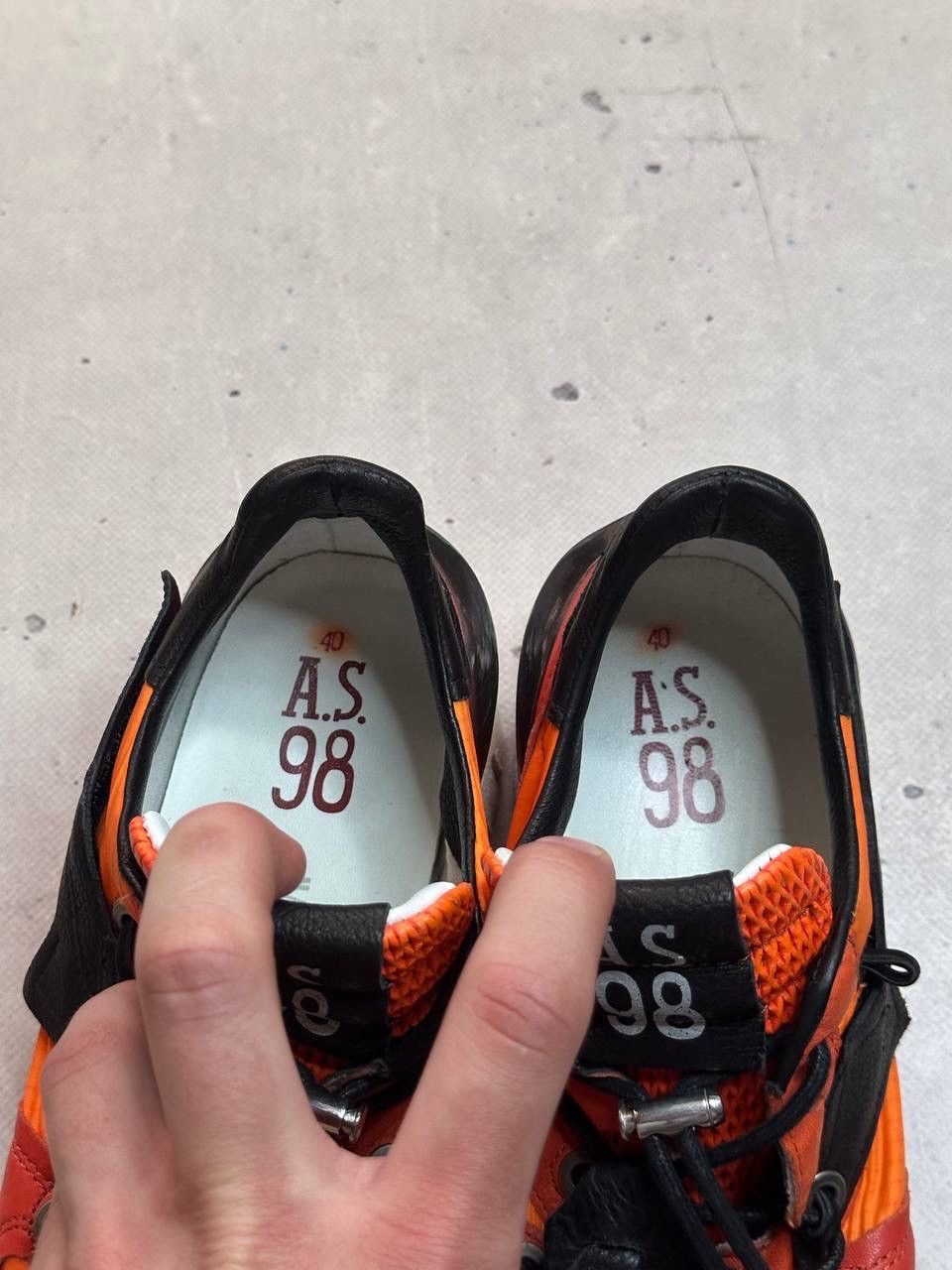 A.S.98 A.S. 98 Airstep Trainers Orange Leather Sneakers Shoes Size US 9 / IT 39 - 11 Thumbnail