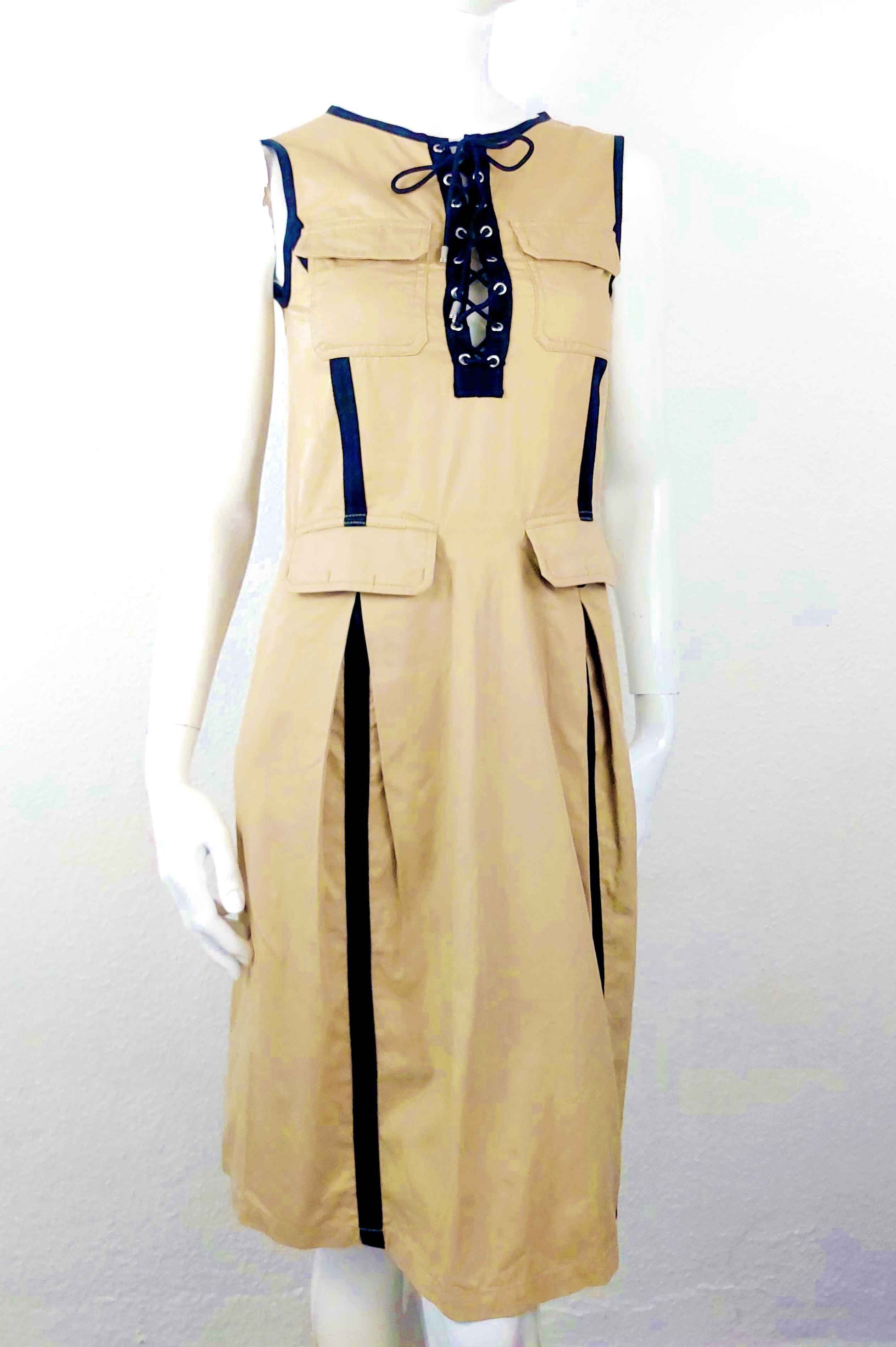 Dolce & Gabbana Dolce Gabbana Cargo Safari Military Bondage Corset Dress Size S / US 4 / IT 40 - 4 Thumbnail