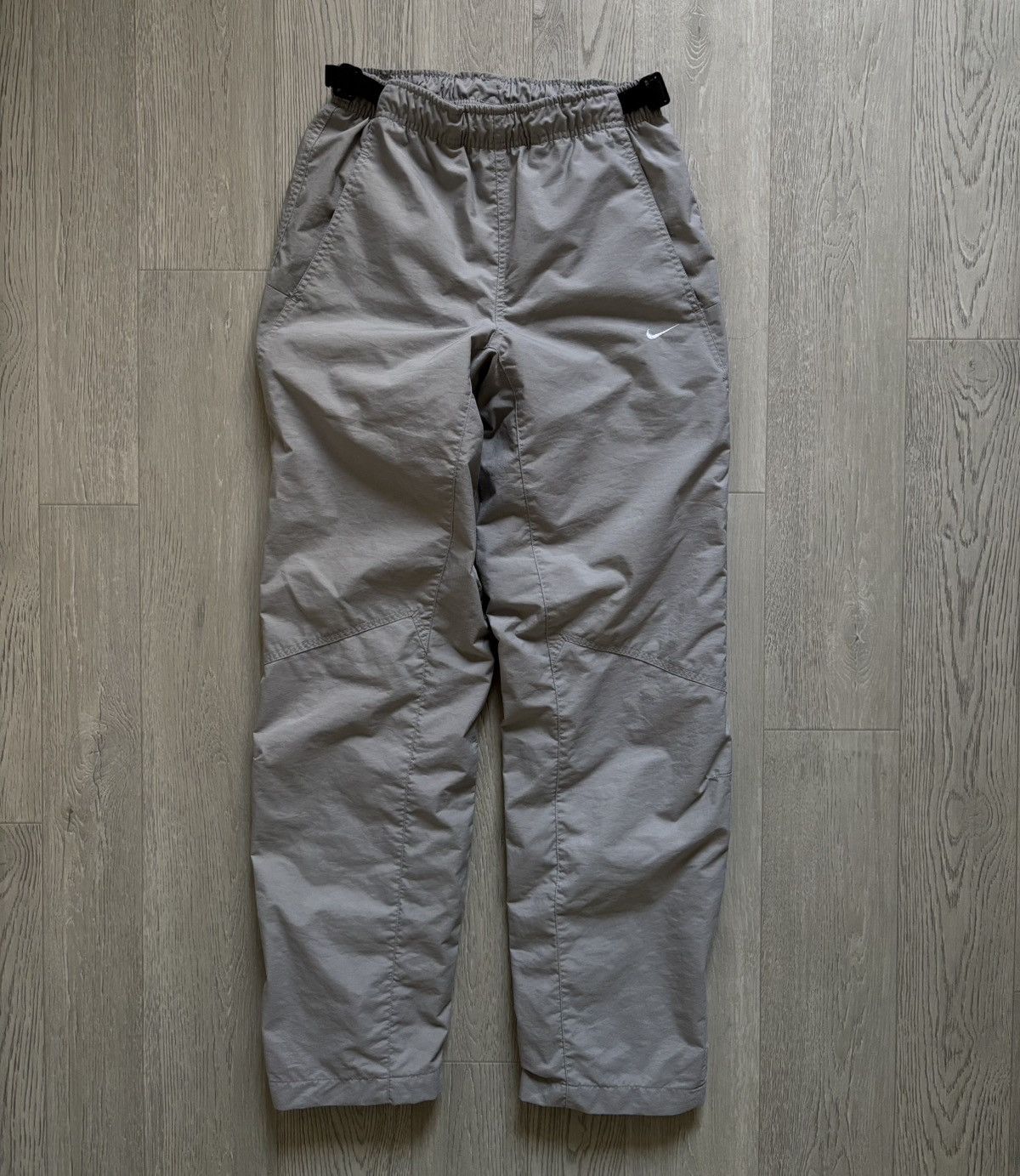 Nike × Vintage Vintage Nike Pants Double Knee Swoosh Grey 90s Size US 32 / EU 48 - 1 Thumbnail
