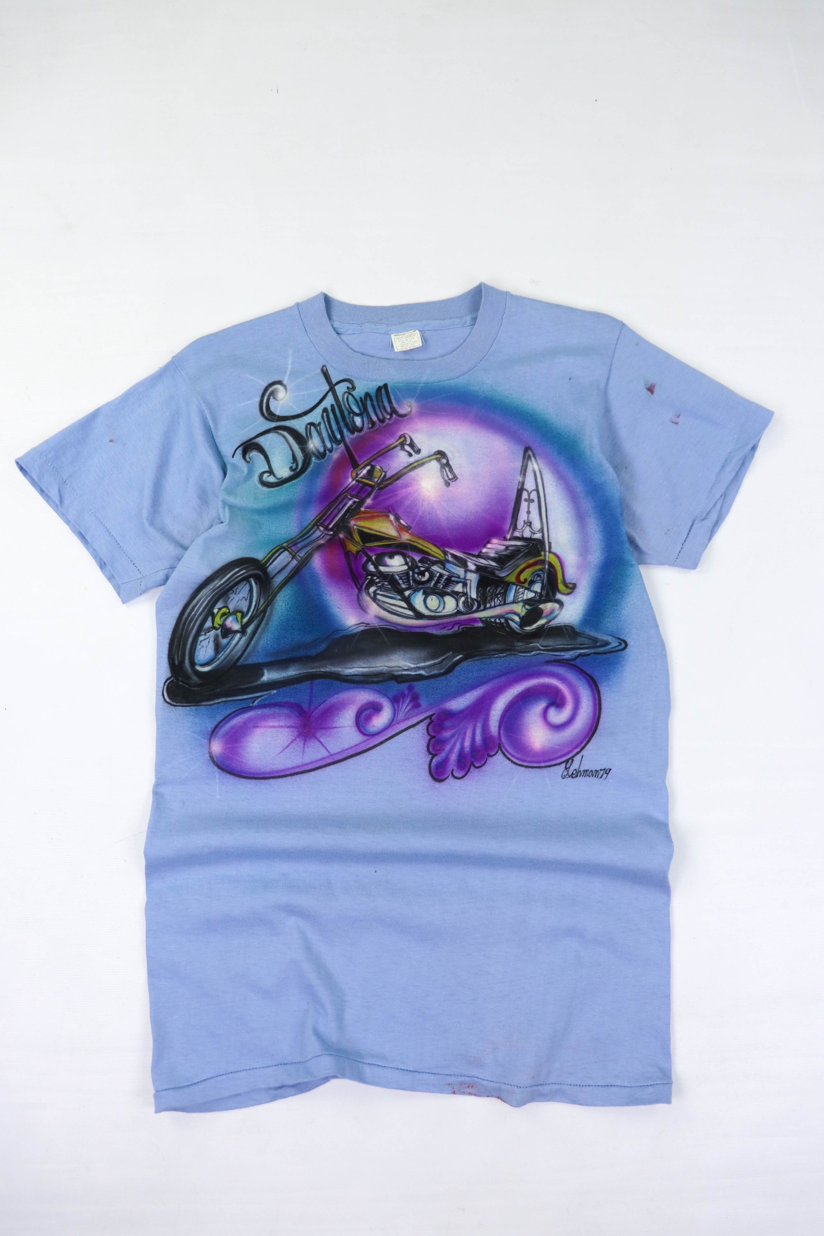 Vintage Harley Sportster Daytona Retro Vintage Hand Painted T-shirt Size US XS / EU 42 / 0 - 1 Thumbnail