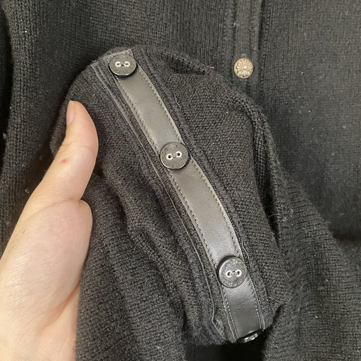 Chrome Hearts Chrome Hearts Black Cashmere Back Cross Patch Line Cardigan Size US S / EU 44-46 / 1 - 9 Thumbnail