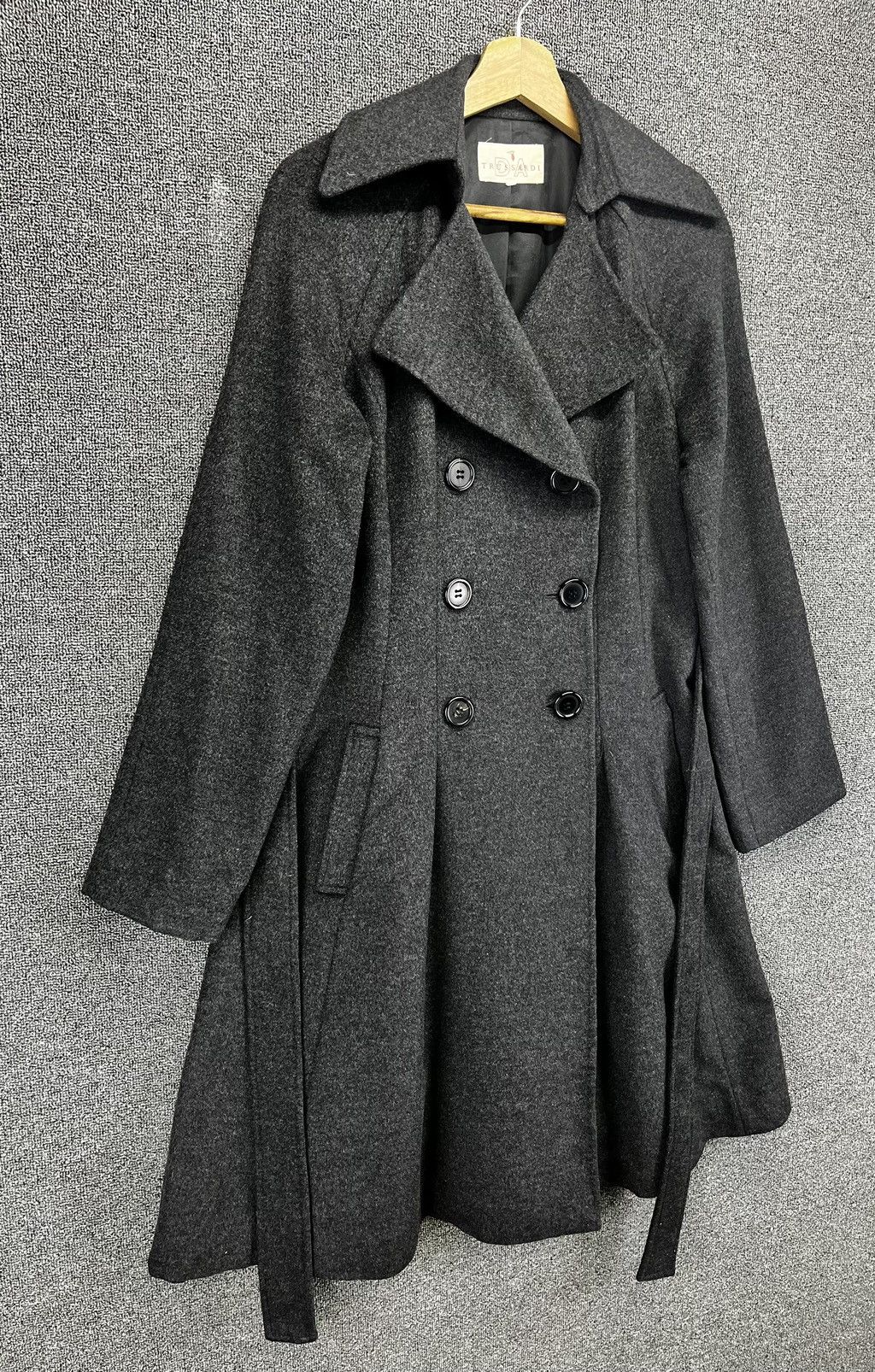 Trussardi Trussardi Rare Wool Luxury Long Jacket Size S / US 4 / IT 40 - 2 Thumbnail