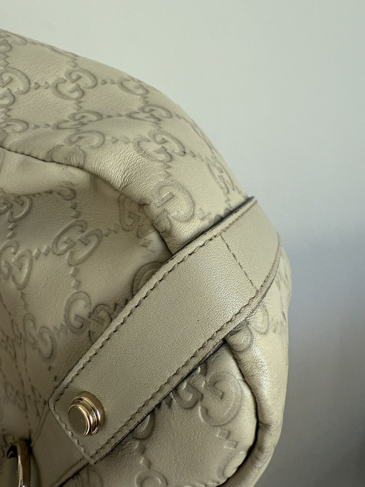 Gucci RARE Gucci Guccissma Cream Leather Shoulder Bag Size ONE SIZE - 7 Thumbnail