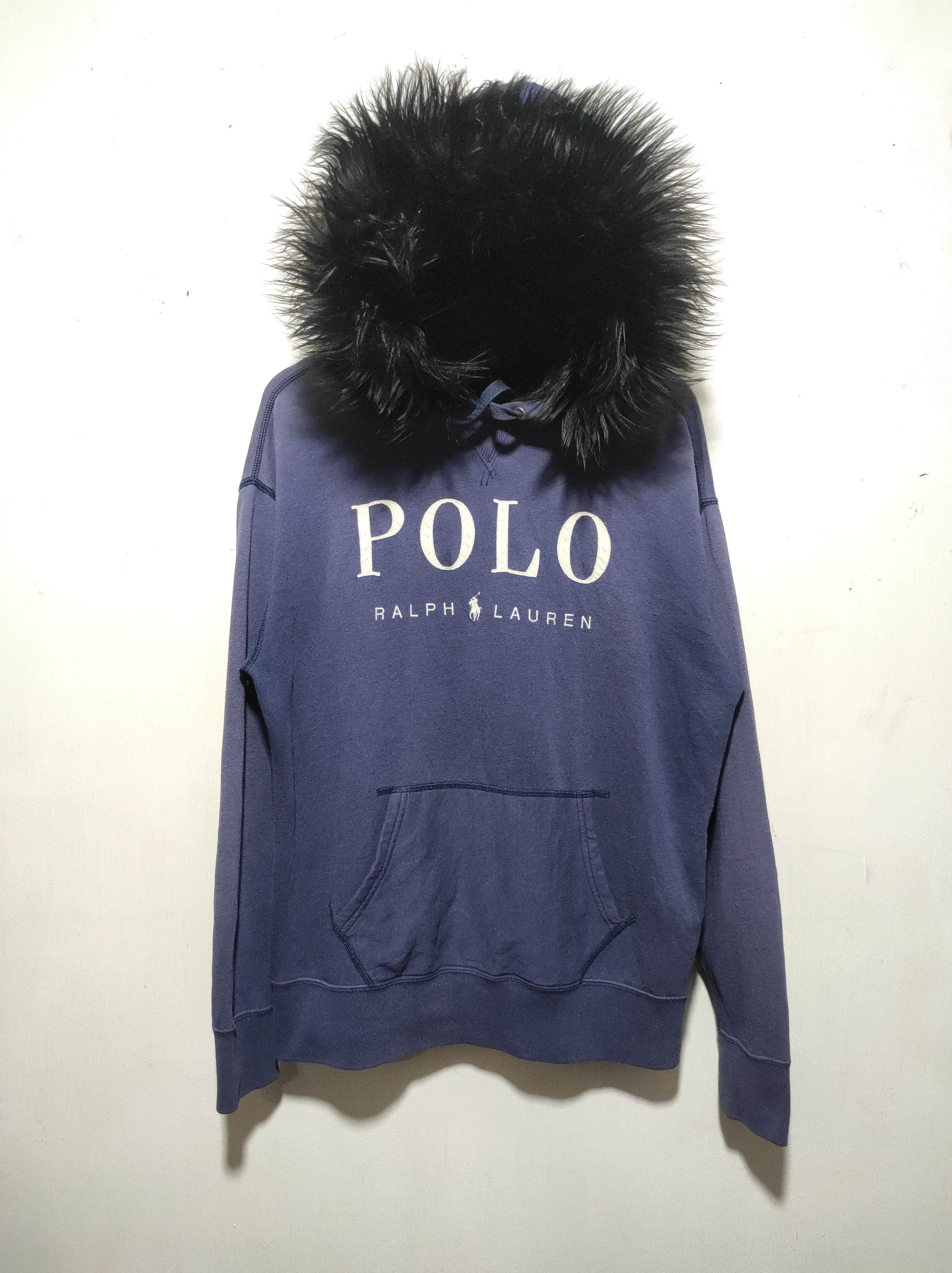 If Six Was Nine Polo Ralph Lauren navy faded Fur Hoodie Lgb Style Size US M / EU 48-50 / 2 - 2 Thumbnail