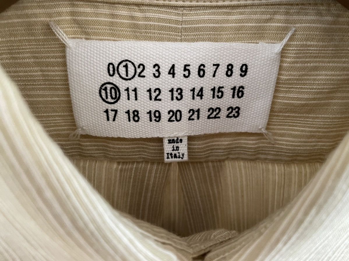 Maison Margiela Maison Margiela SS23 Striped Pale Yellow Shirt sz 38 Size US S / EU 44-46 / 1 - 2 Thumbnail