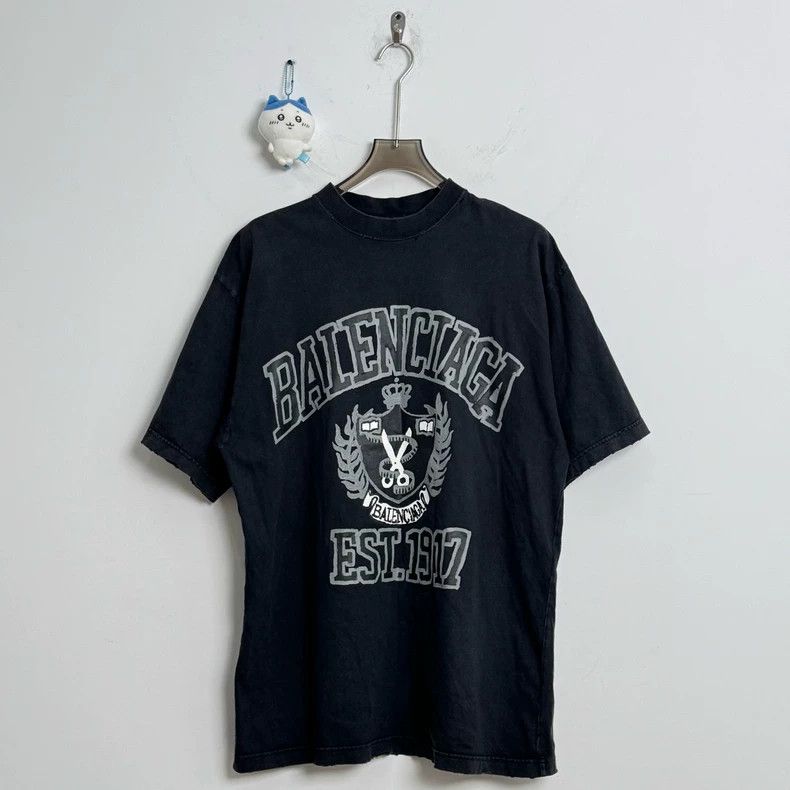 Balenciaga Balenciaga Black destroy design wheat ear scissor short sl Size US S / EU 44-46 / 1 - 1 Thumbnail