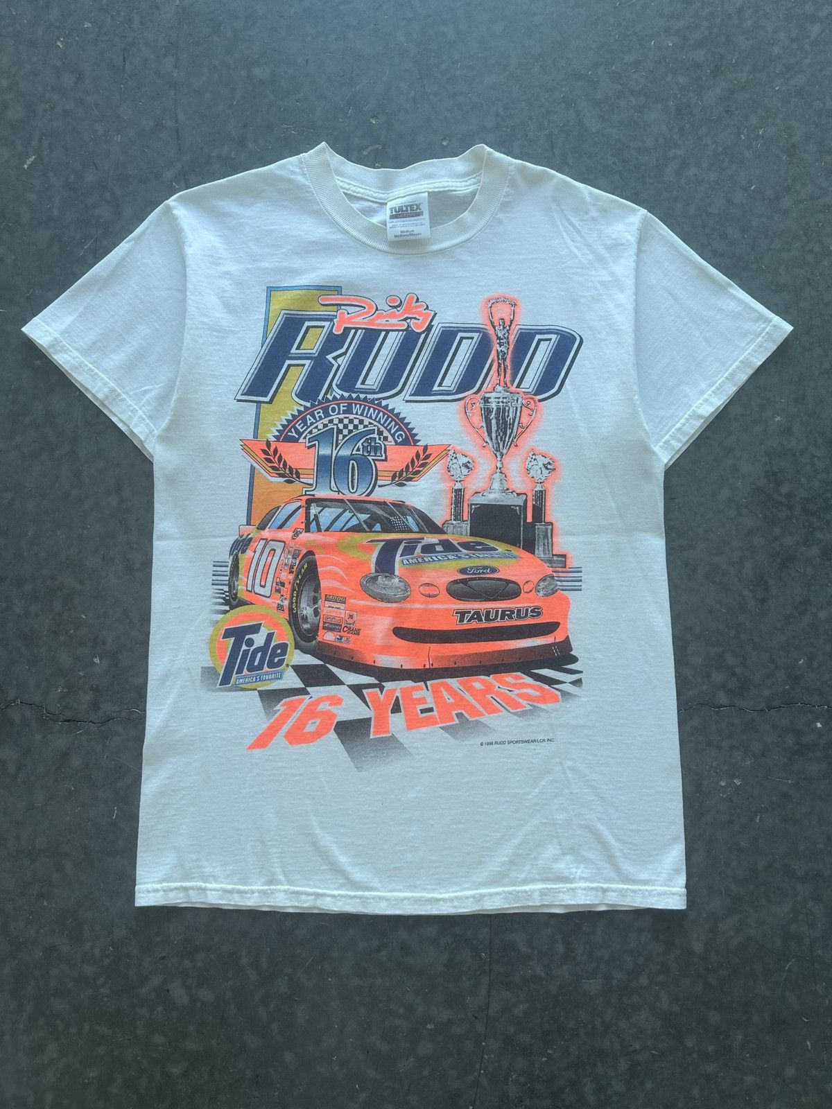 NASCAR × Vintage Vintage 90s Ricky Rudd NASCAR Graphic Tee Size US M / EU 48-50 / 2 - 1 Thumbnail
