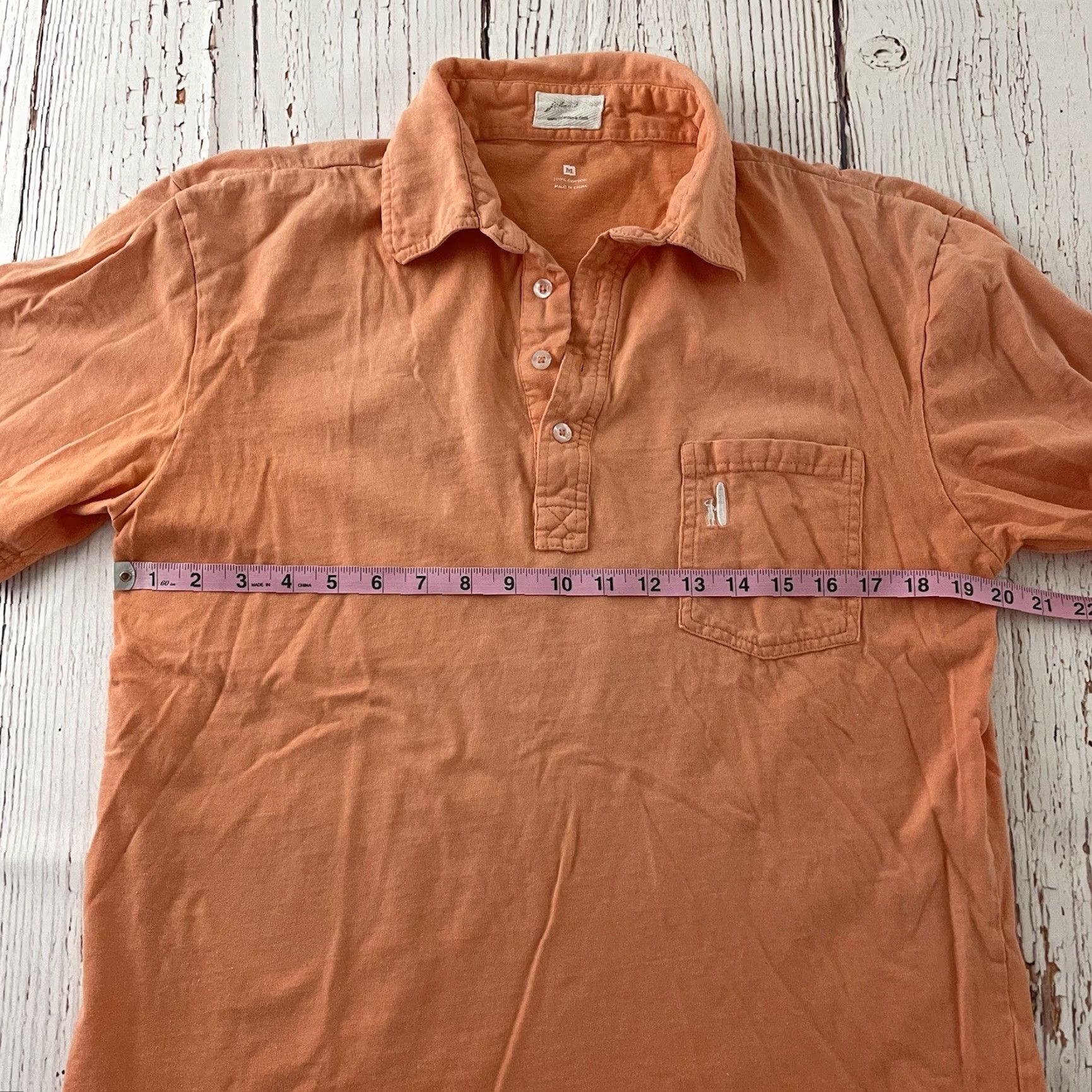 johnnie-O johnnie-O Short Sleeve Button Front Polo Shirt Mens Medium Orange Shirt Mens M Orange Button-Up Solid Cotton Short Sleeve Polo Johnnie-O Size US M / EU 48-50 / 2 - 4 Thumbnail