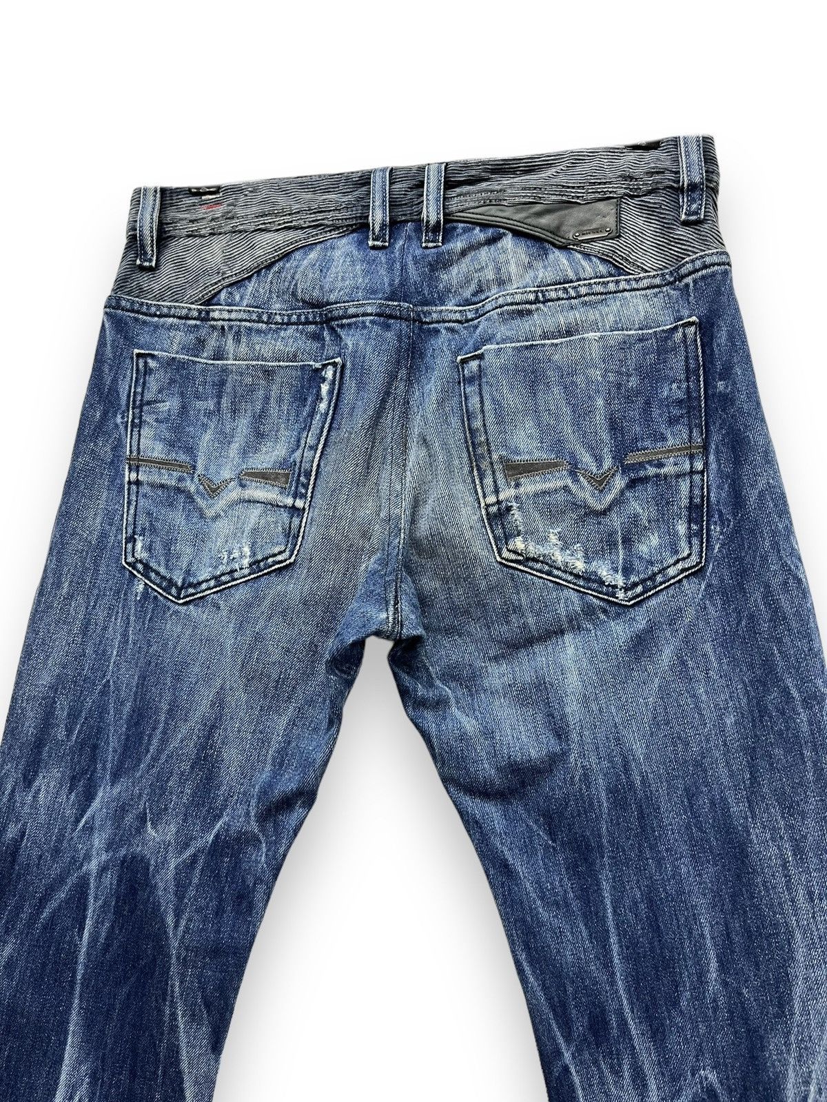 Diesel 🔥DIESEL ACID WASH Distressed Italian Denim FLARE Jeans Size US 30 / EU 46 - 10 Thumbnail