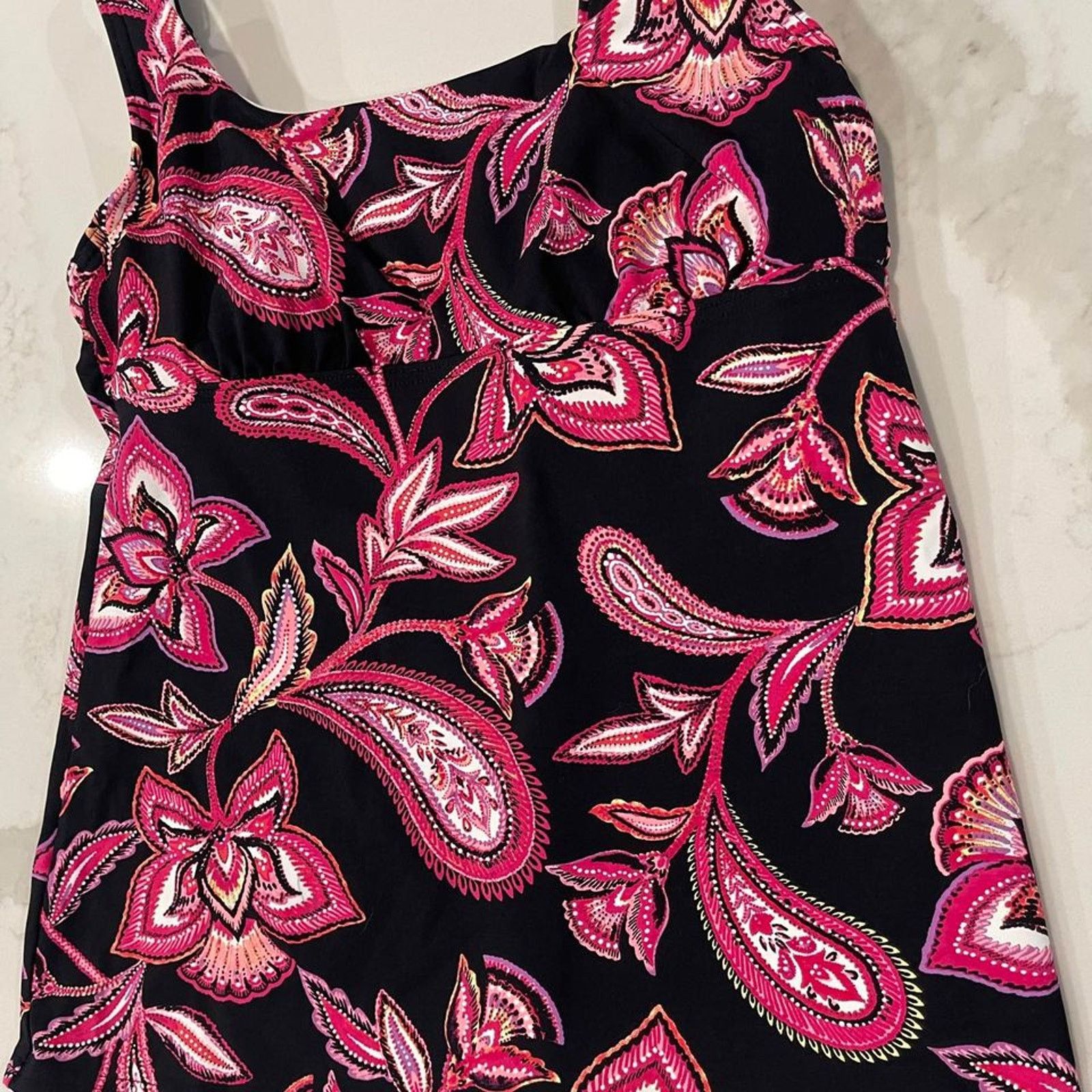 Lands' End Lands End Bathing Suit Tankini Swim Floral Paisley Womens 4 Size S / US 4 / IT 40 - 2 Thumbnail