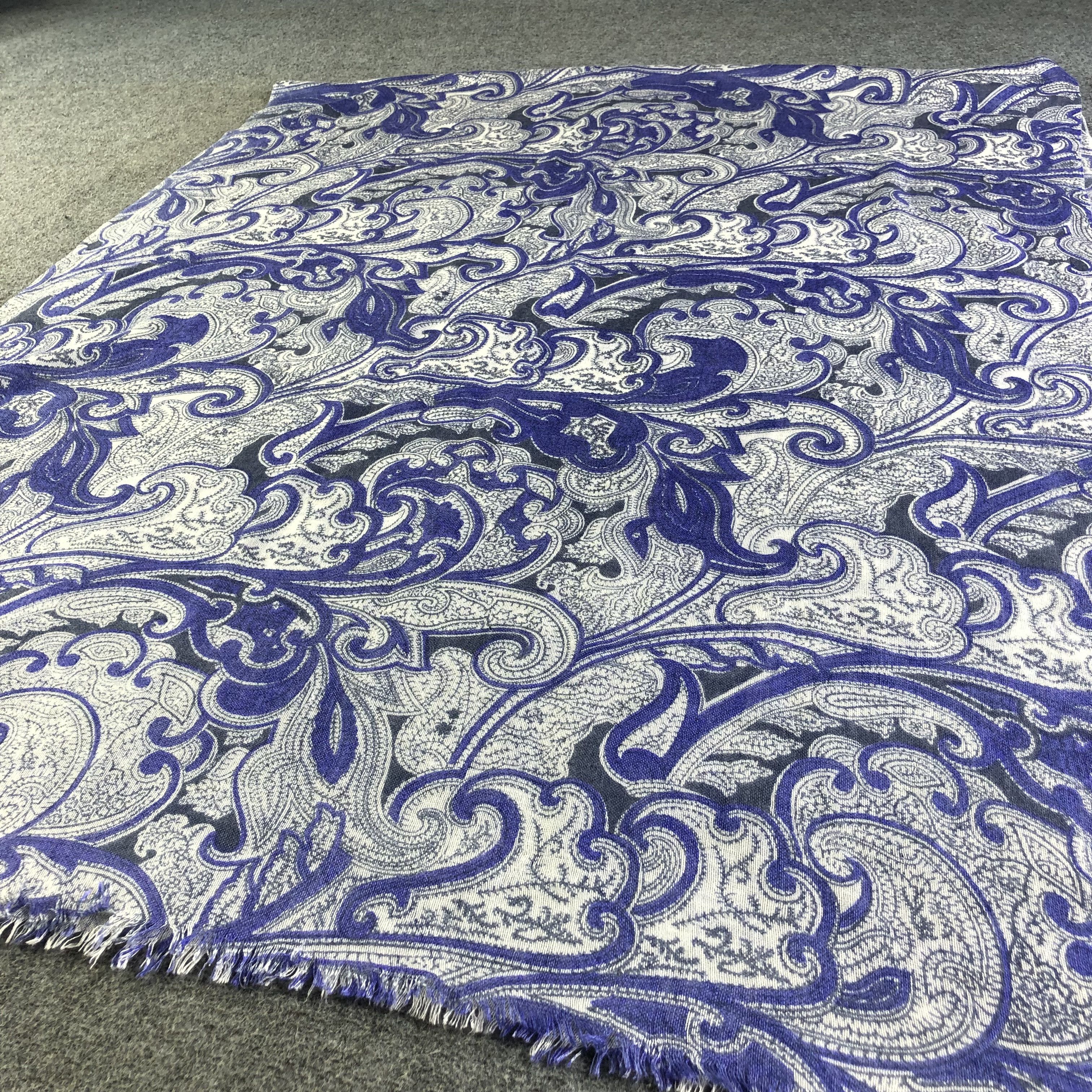 Vintage Glen Prince Paisley Wool Stole Scarf Muffler Neckwear V2574 Size ONE SIZE - 3 Thumbnail