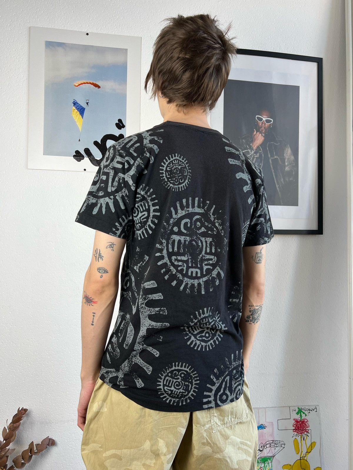 Vintage × Warner Bros Vintage looney tunes Tshirt skateboards Aztec all over print Size US M / EU 48-50 / 2 - 10 Thumbnail