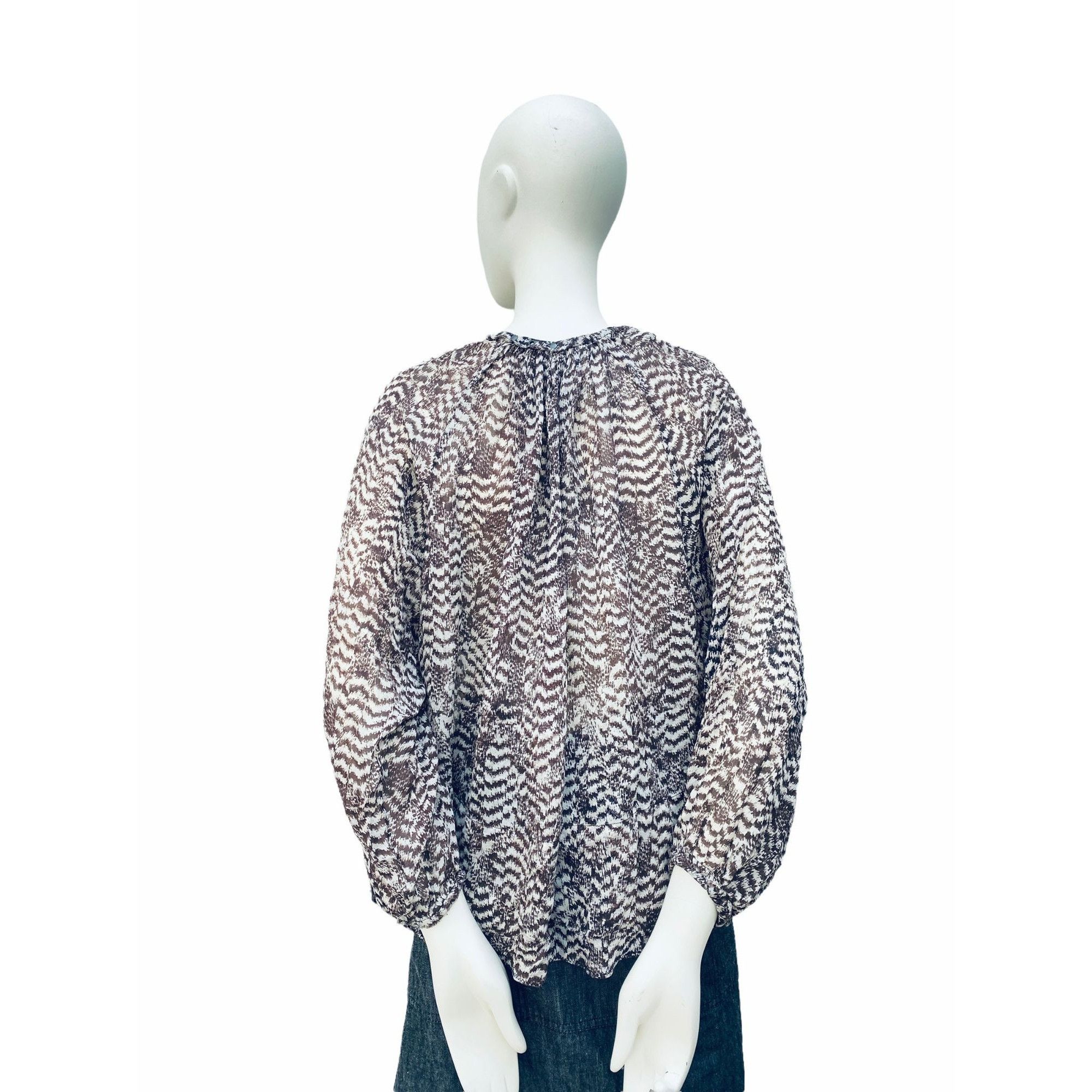 H&M × Isabel Marant Grey Silk Blouse / Top Size XS / US 0-2 / IT 36-38 - 2 Thumbnail