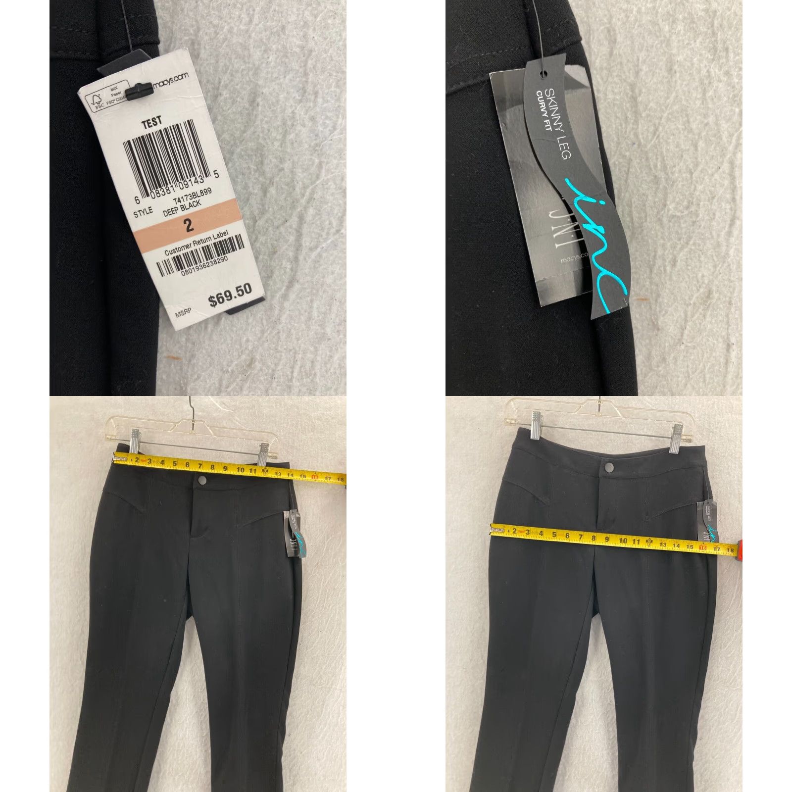 Vintage INC International Concepts Womens Curvy Fit Skinny Leg Pants Size 26" / US 2 / IT 38 - 2 Thumbnail