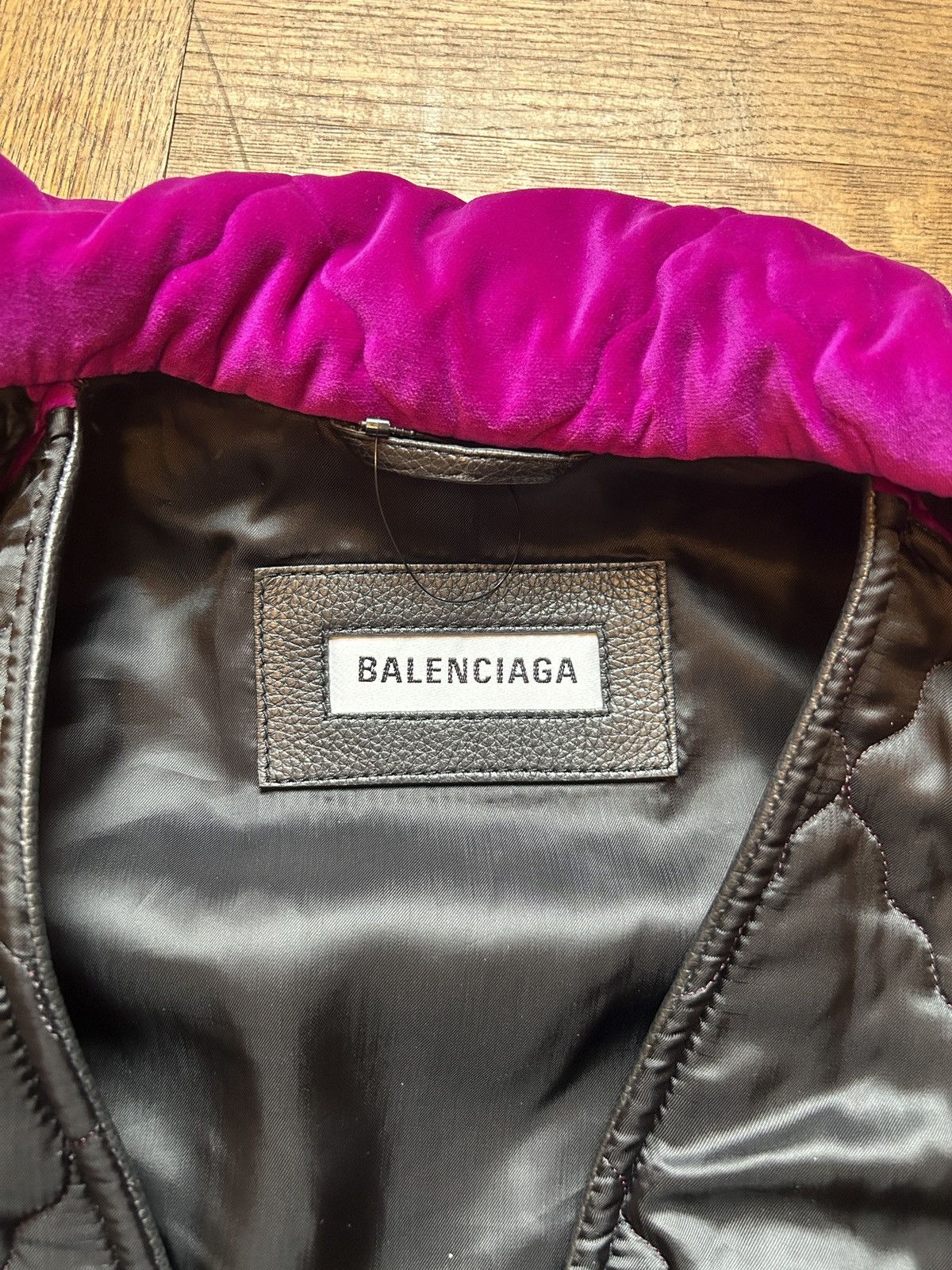 Balenciaga Runway SS18 Hybrid Fringe Leather Vest/Quilted Velvet Jacket Size US M / EU 48-50 / 2 - 8 Thumbnail